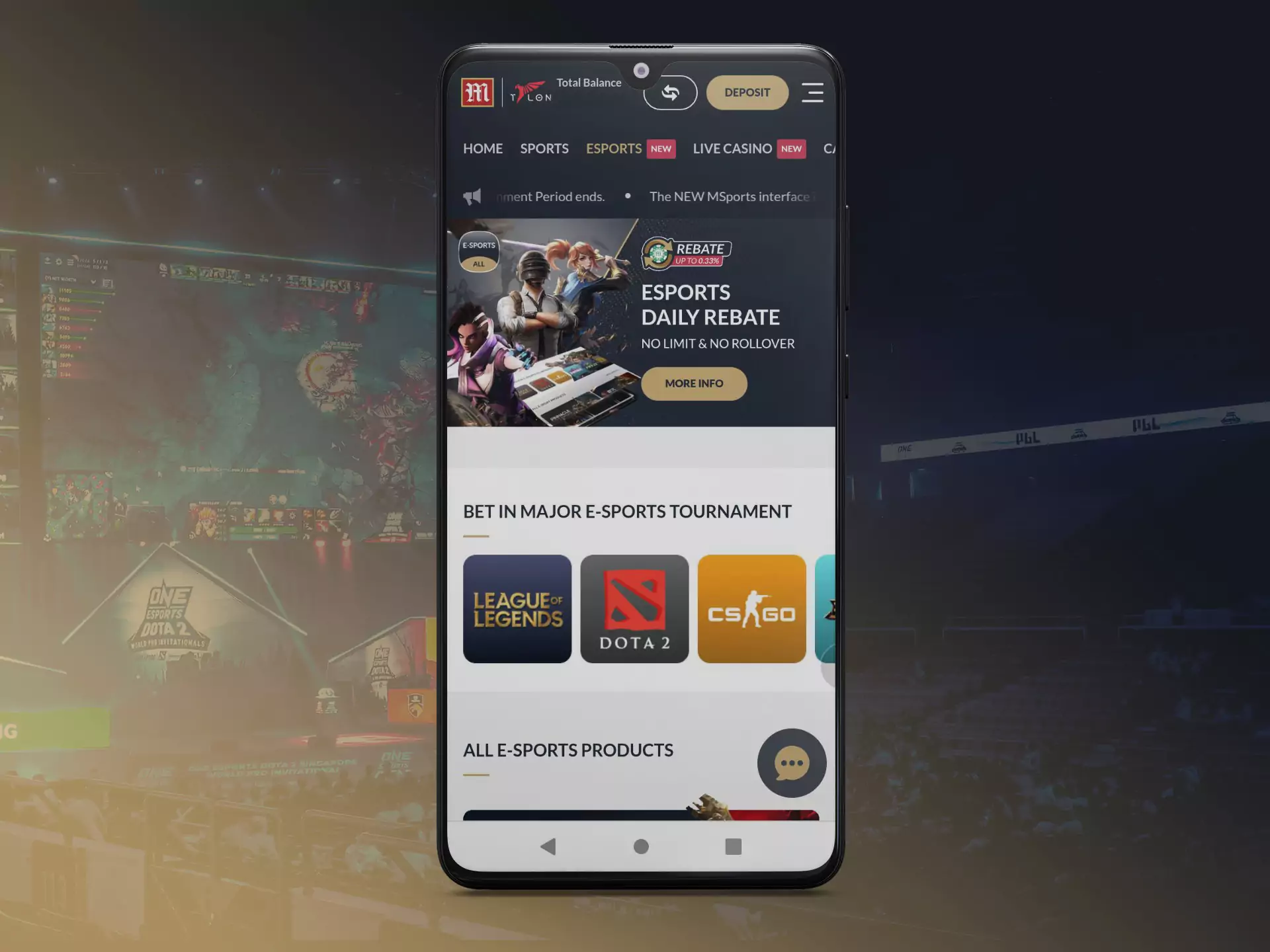 Users often place bets on esports tournaments as well.