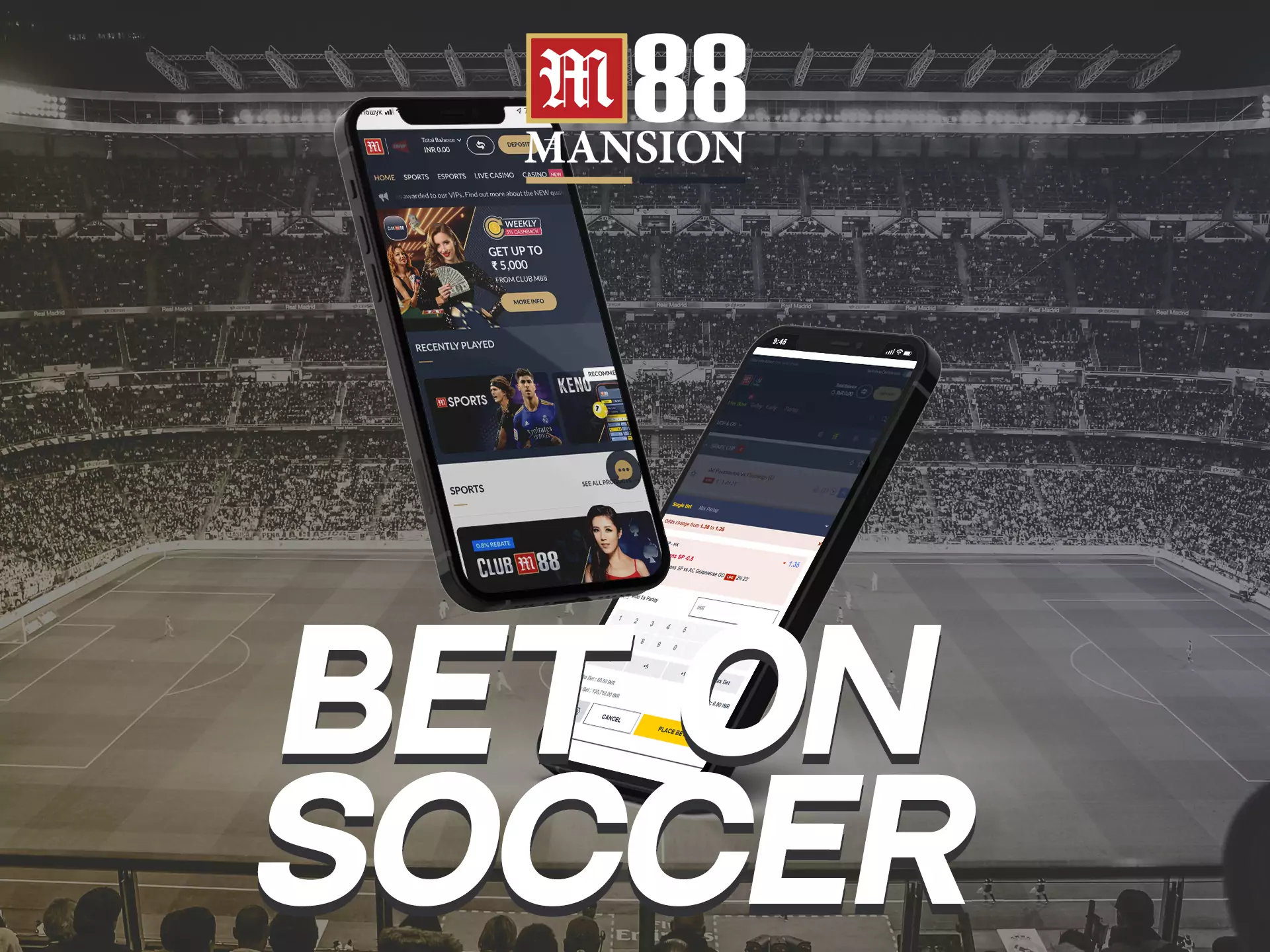 Football, or soccer, is highly presented in the M88 sportsbook.