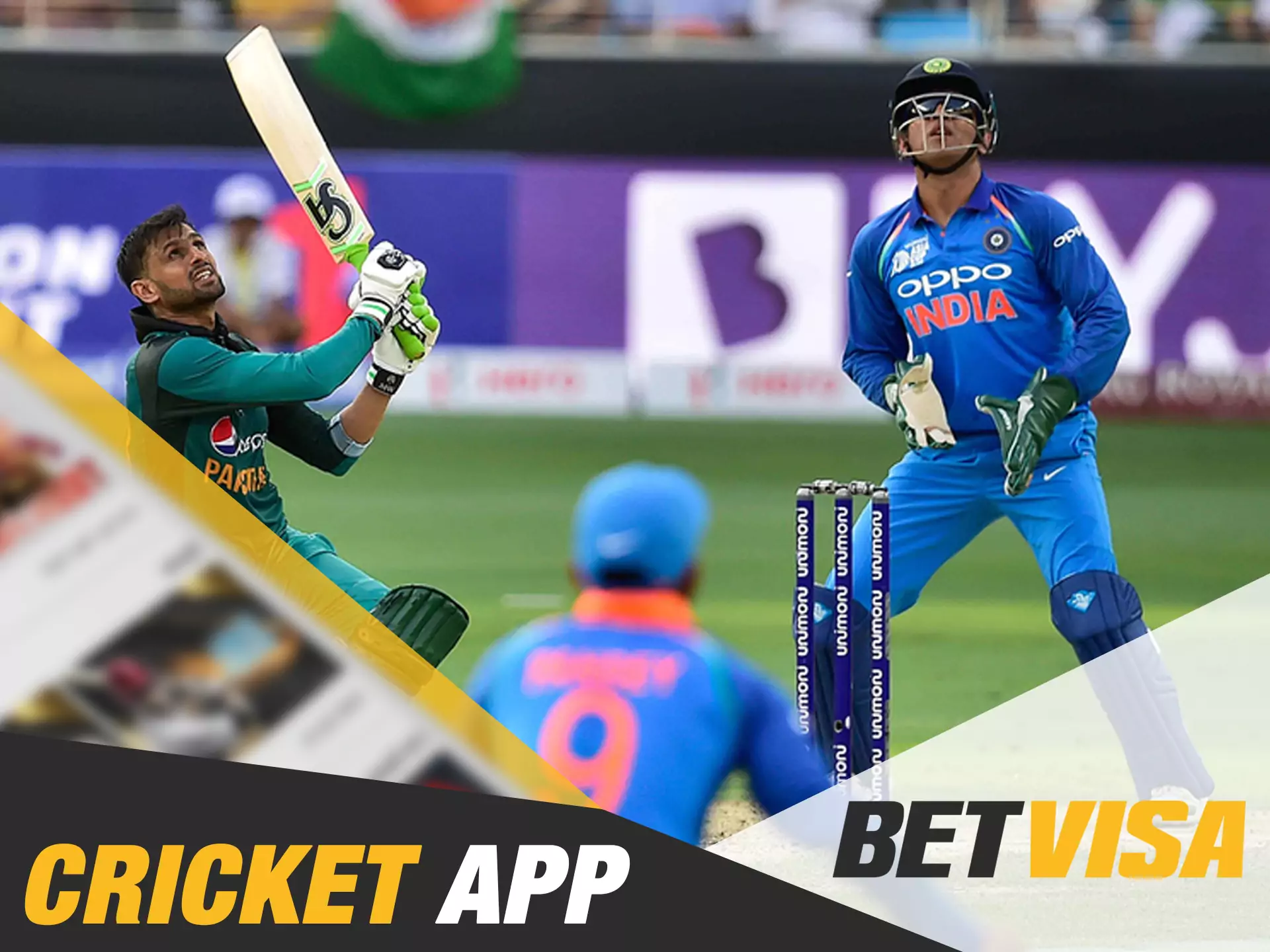 Bet on cricket matches using Betvisa cricket app.