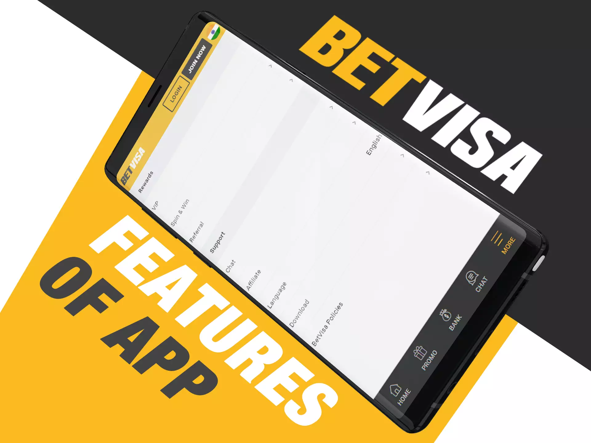 Learn about all of the Betvisa app features.