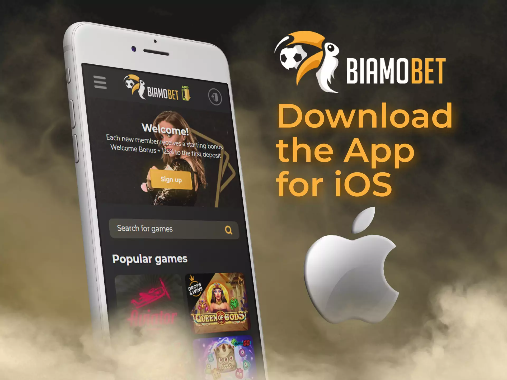 Click on the link to find the Biamobet app for iOS.