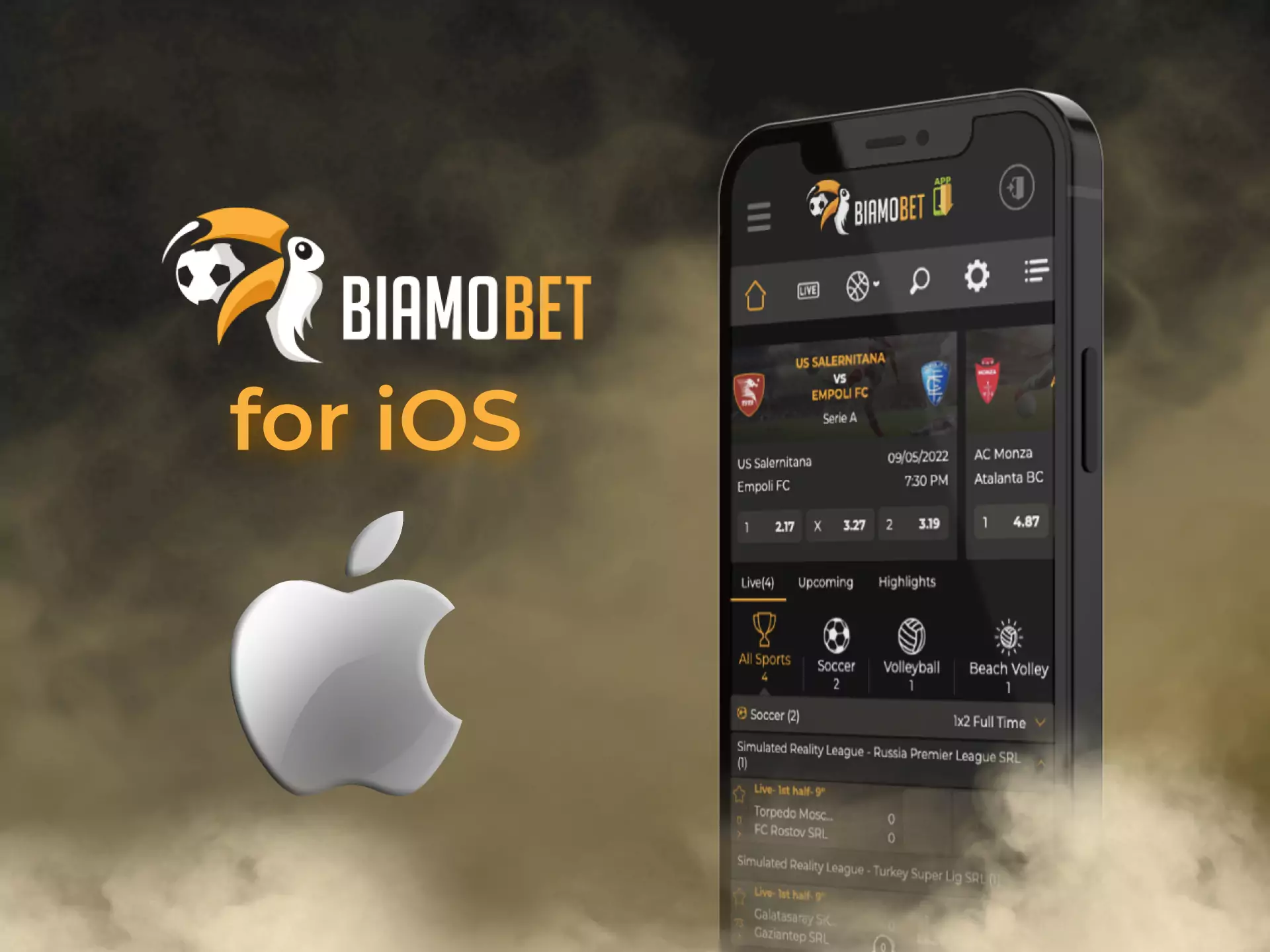 On iOS devices, you can enjoy the features of Biamobet as well as Android device owners.