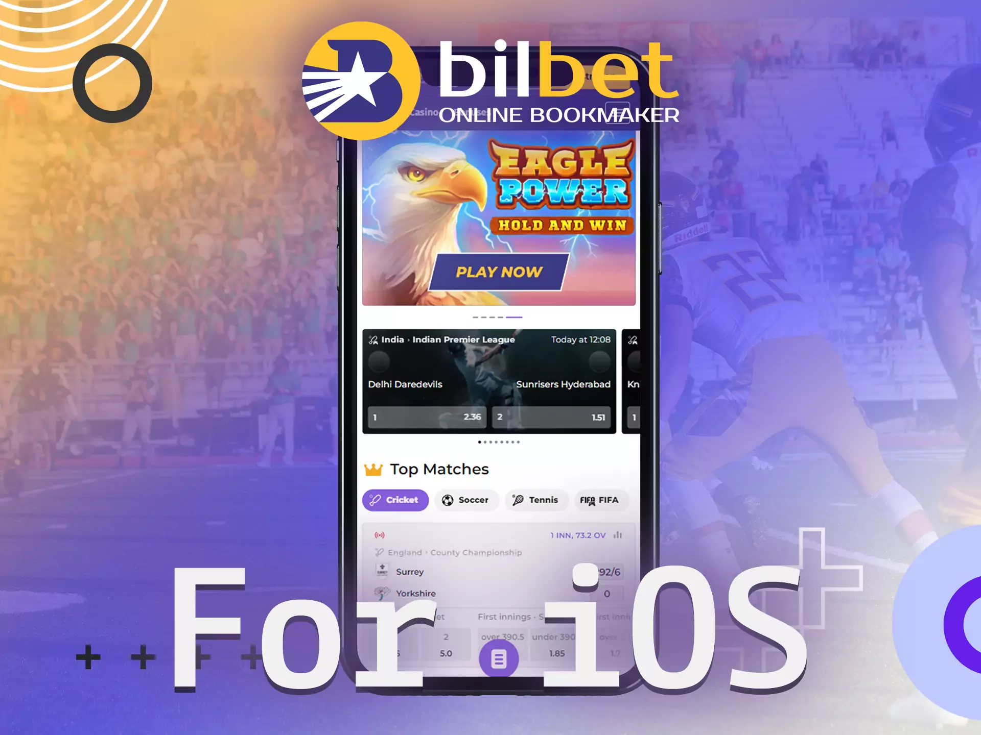 Since there is no app of Bilbet for iOS, use the mobile version of the site.