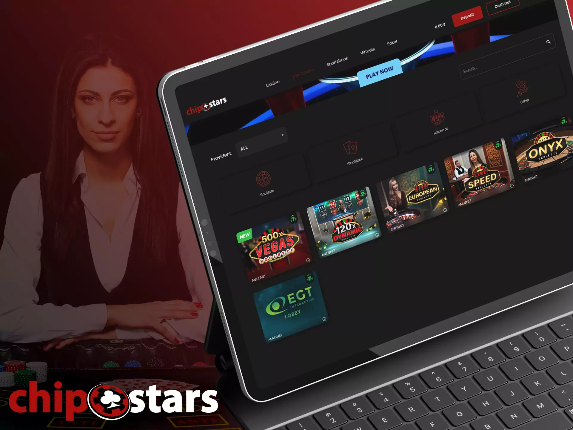If you need real contact during playing, visit the Chipstars Live Casino.