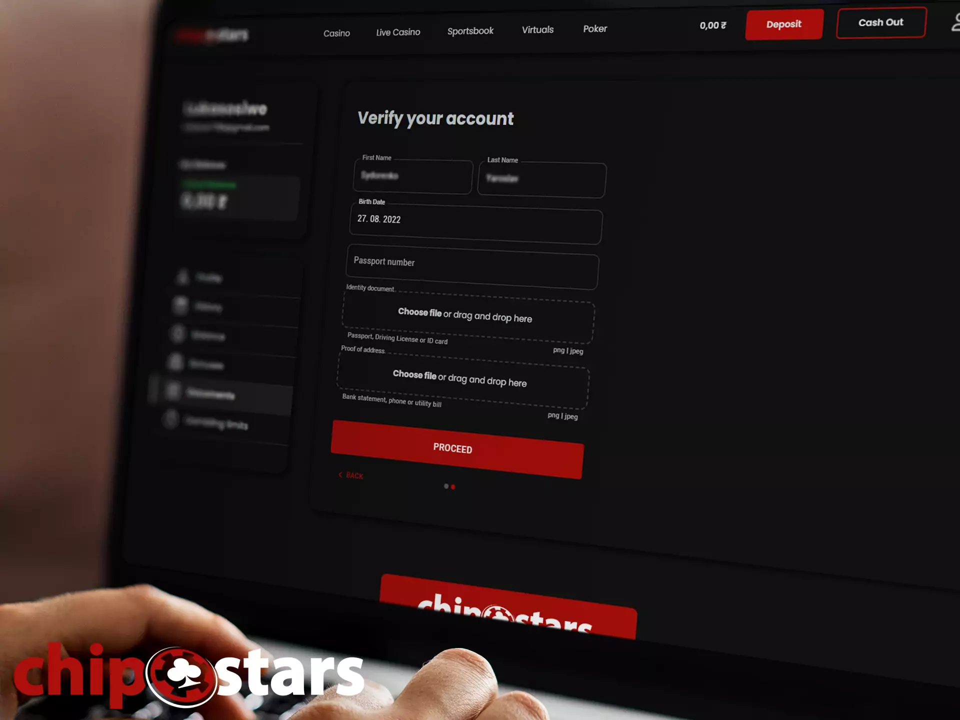 Only verified users can enjoy all the features available on Chipstars.