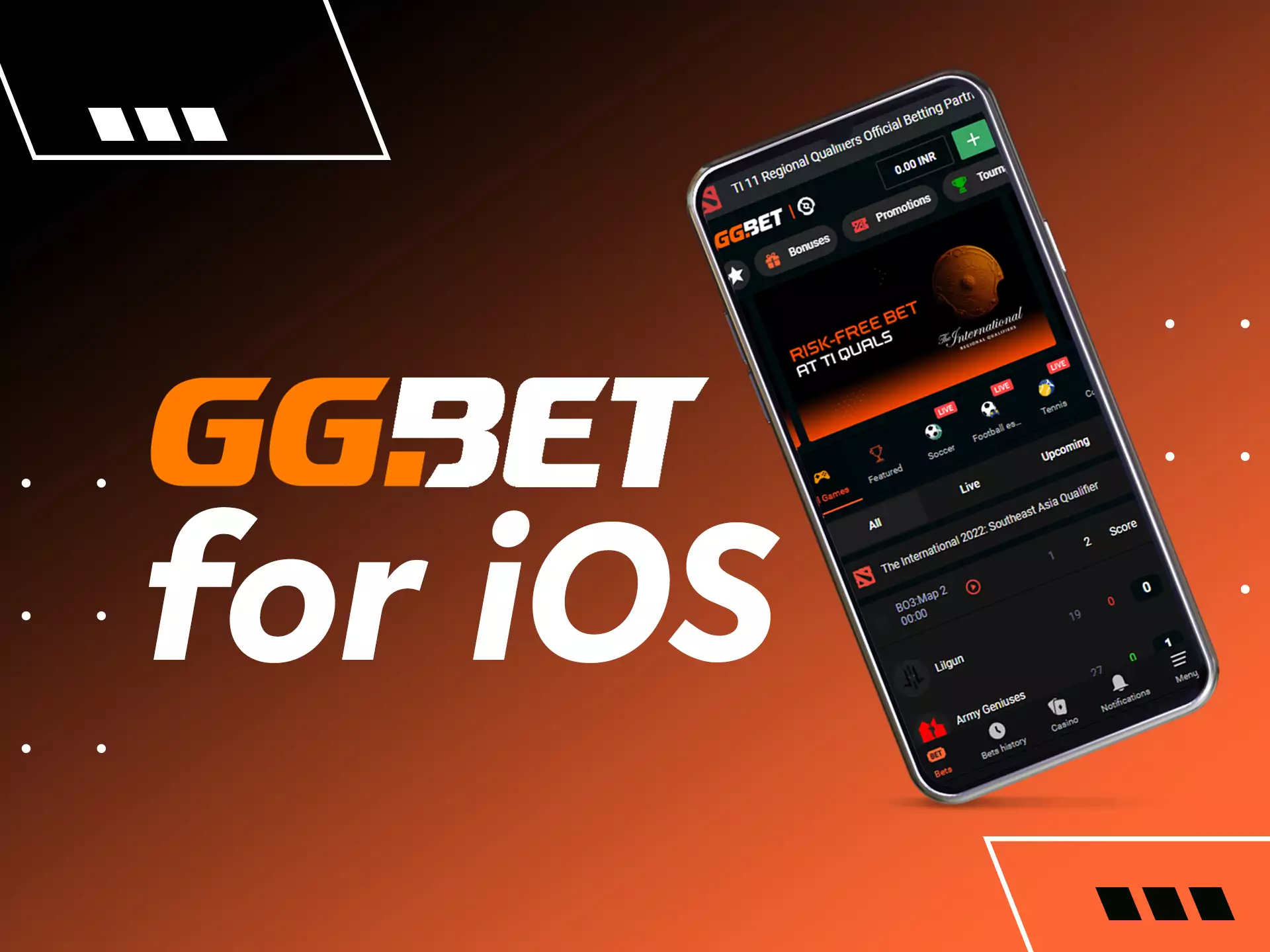 iOS owners can bet on GGBet using a mobile website version.