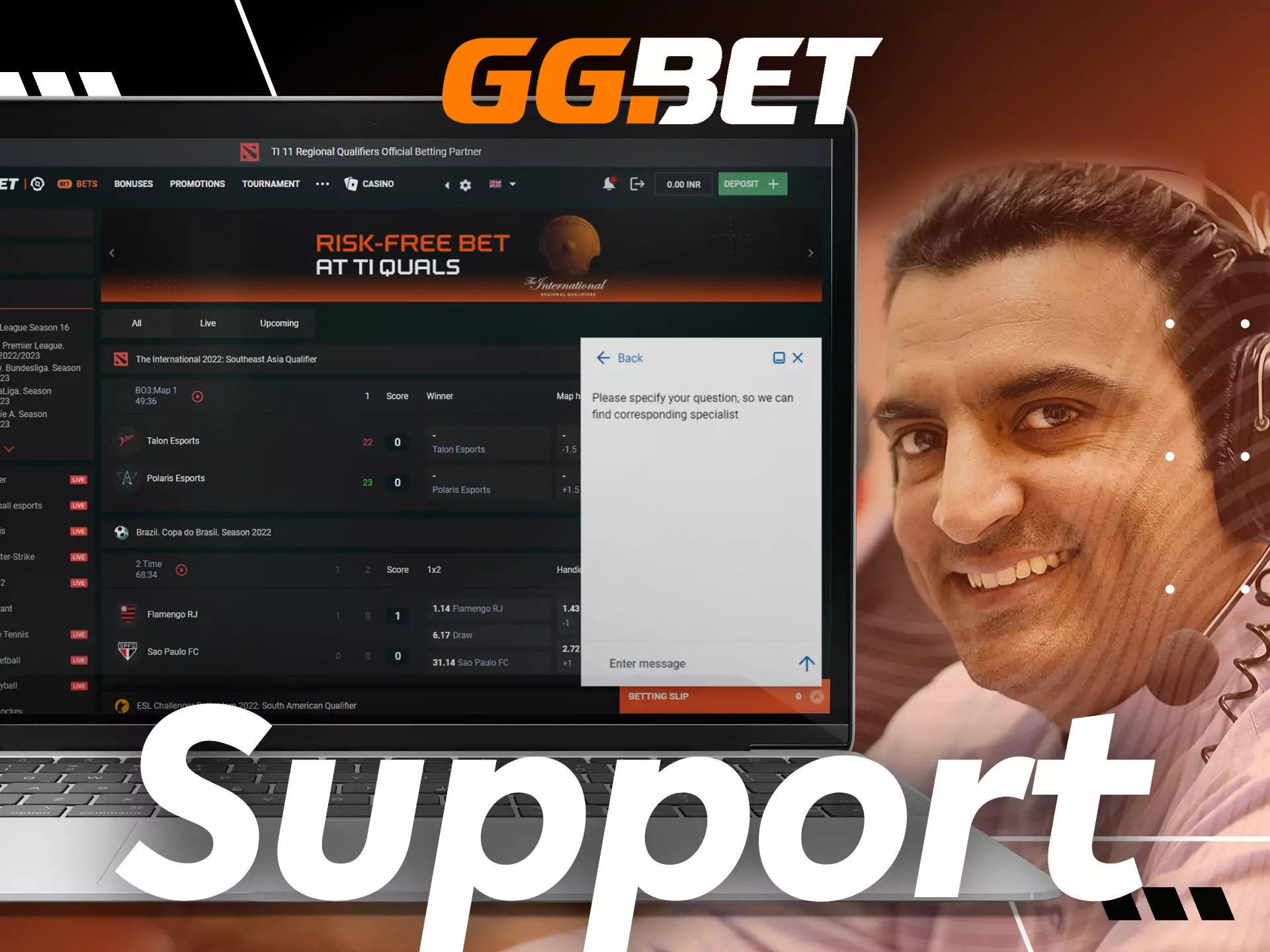 Ask GGBet customer support on the site or in the app.