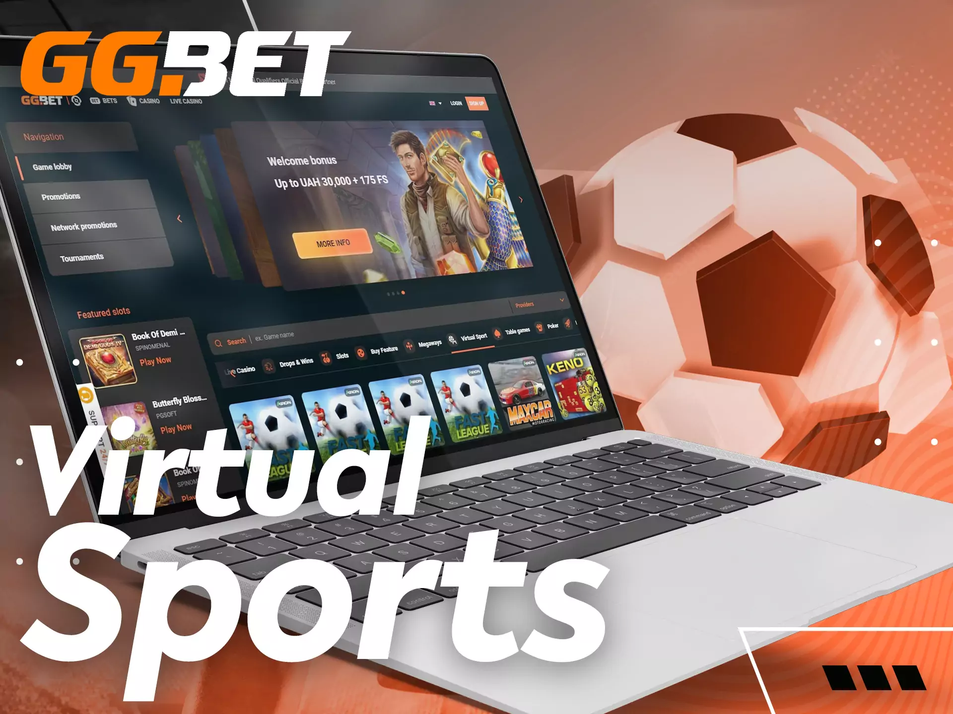 Besides traditional sports and esports matches, you can bet on Virtual Sports in the GGBet Casino.