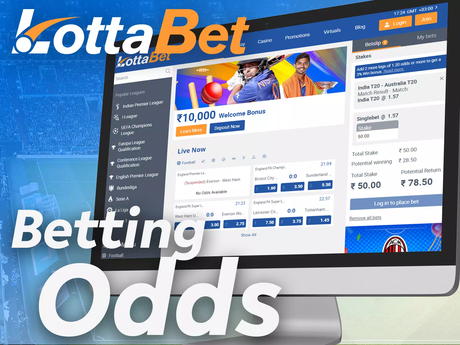 The high odds are one of the benefits of betting on Lottabet.