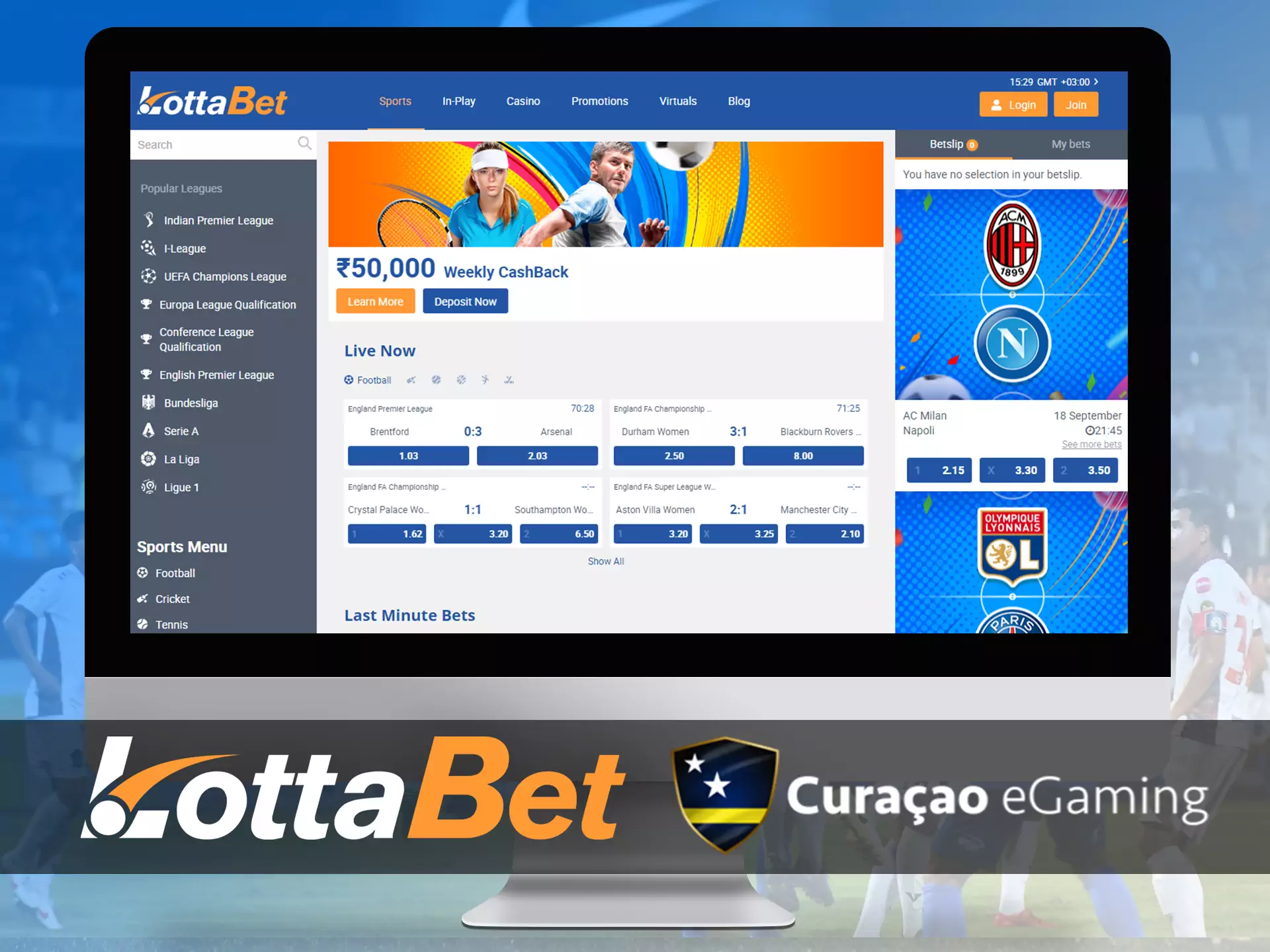 Lottabet is a secure betting site verified by the Curacao Egaming license.