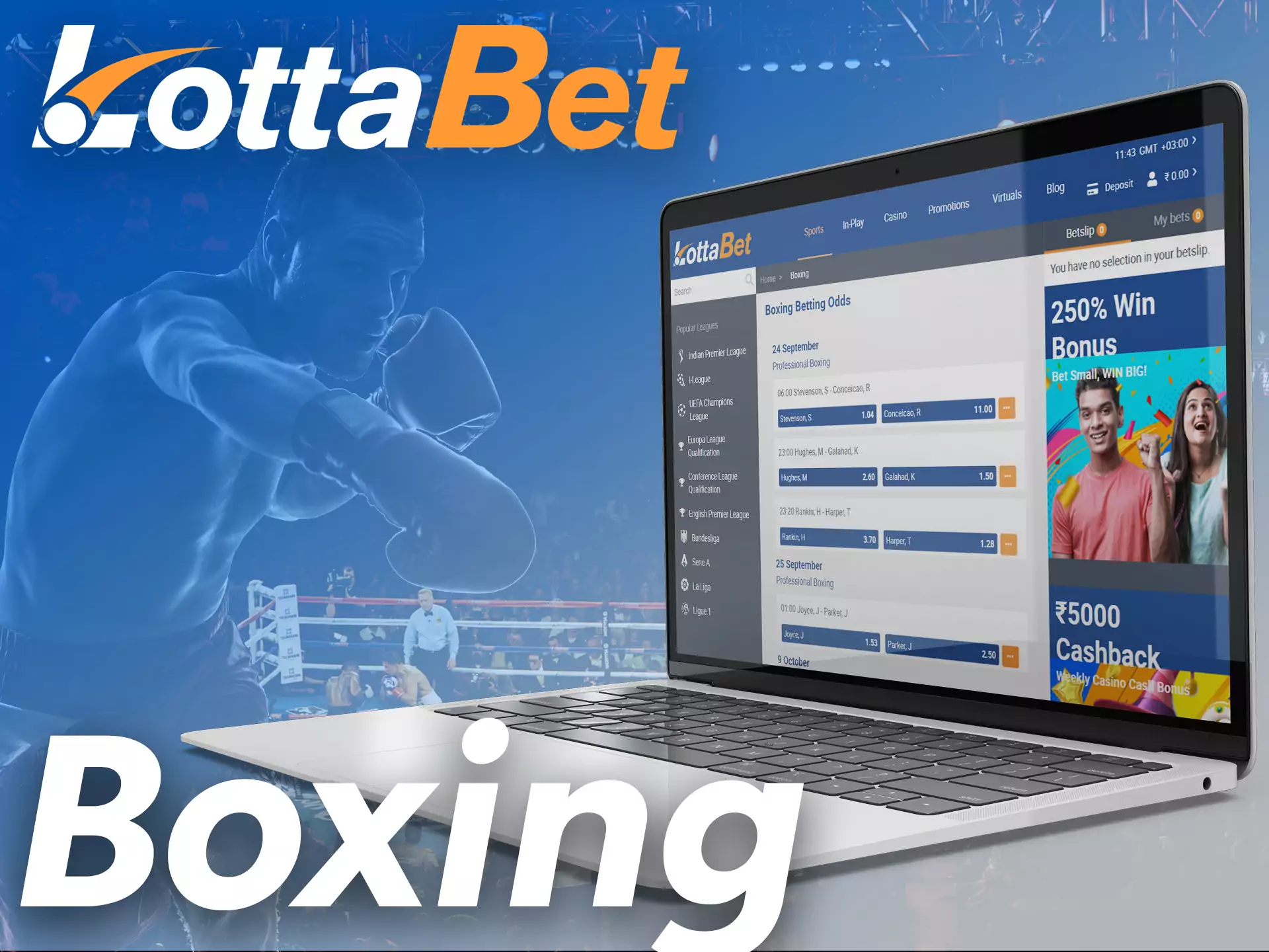 On Lottabet you always can bet on boxing fights.