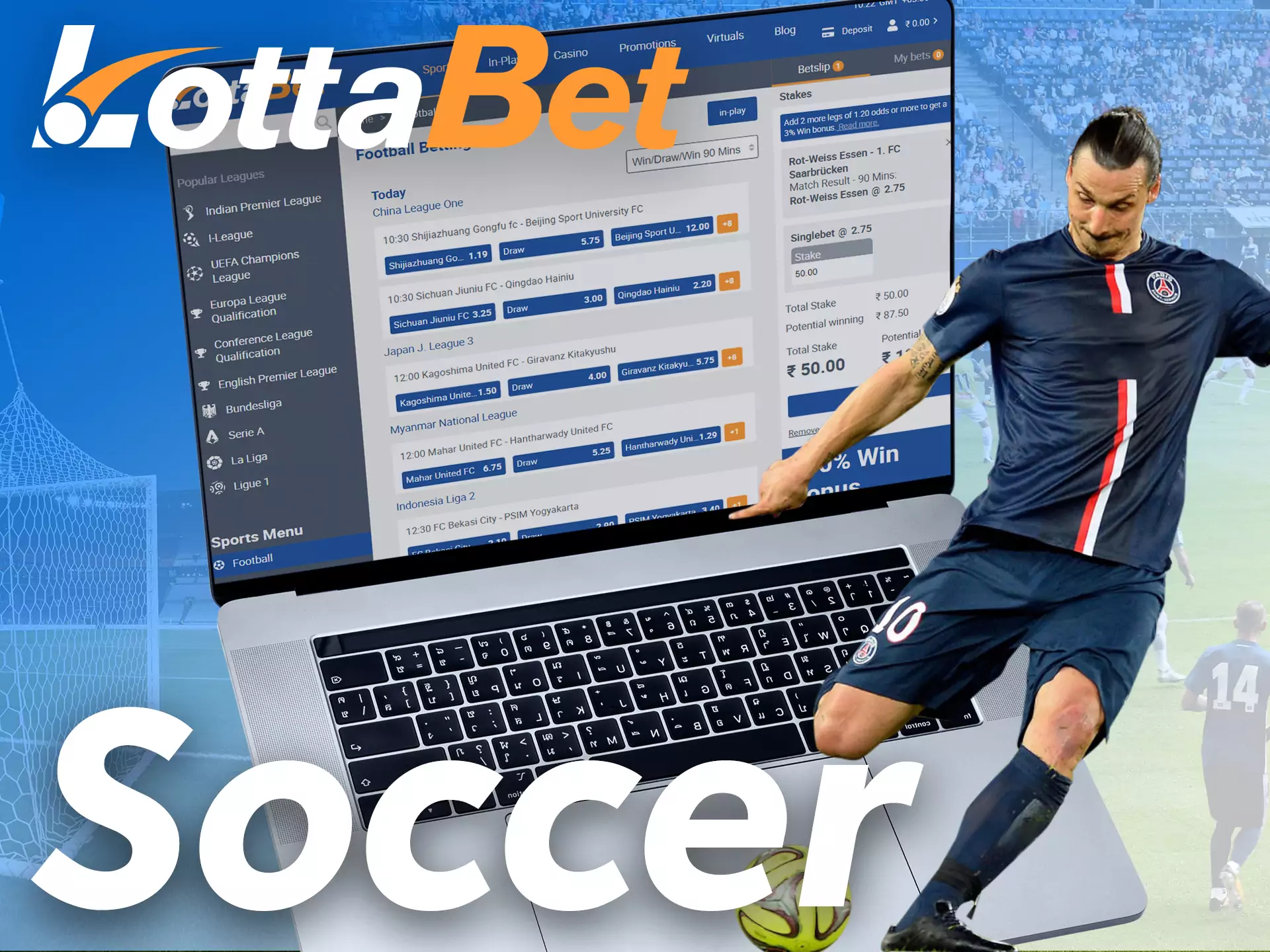 Betting on football is a popular activity among Lottabet users.