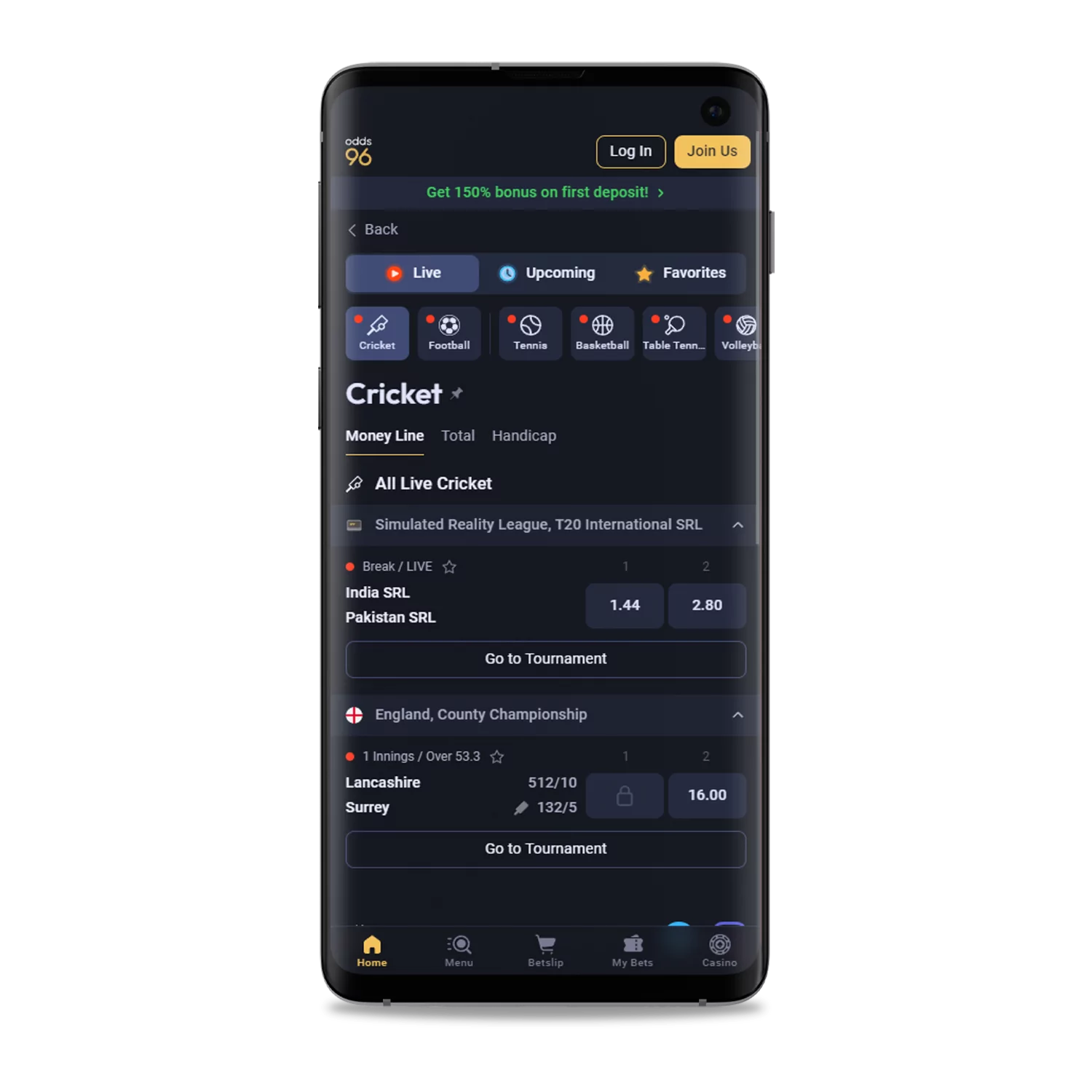 Find out about the functions and features of the Odds96 app.