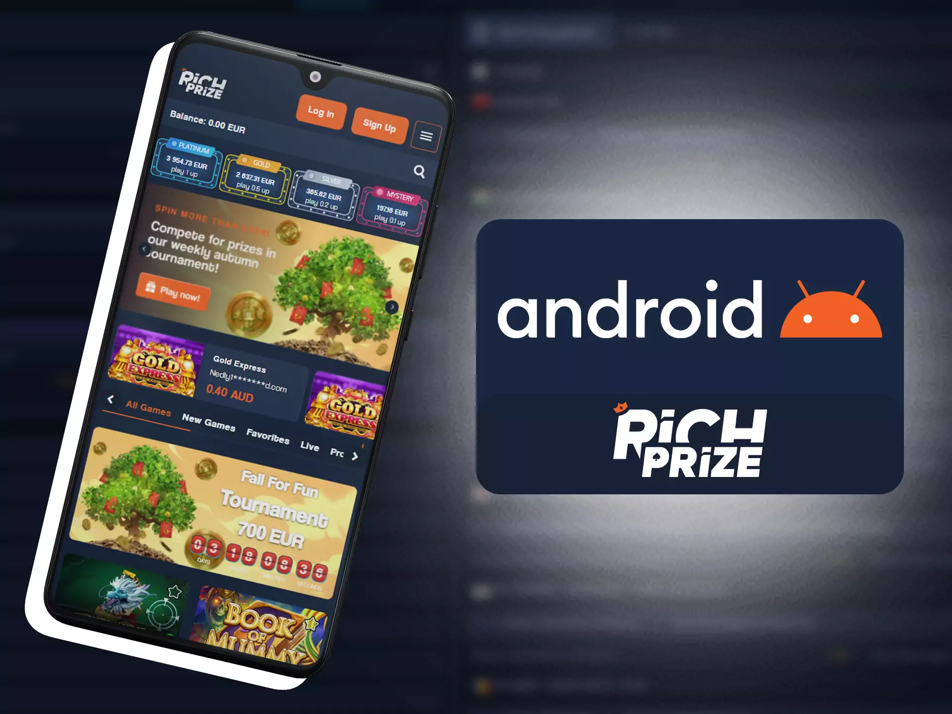 Use RichPrize app on any of your Android device.