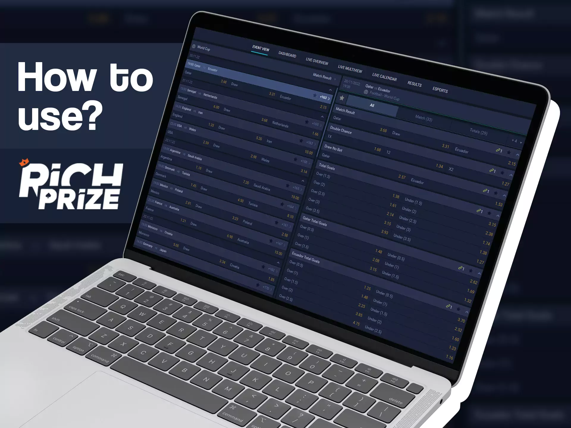 Use RichPrize website on any device that can run it.