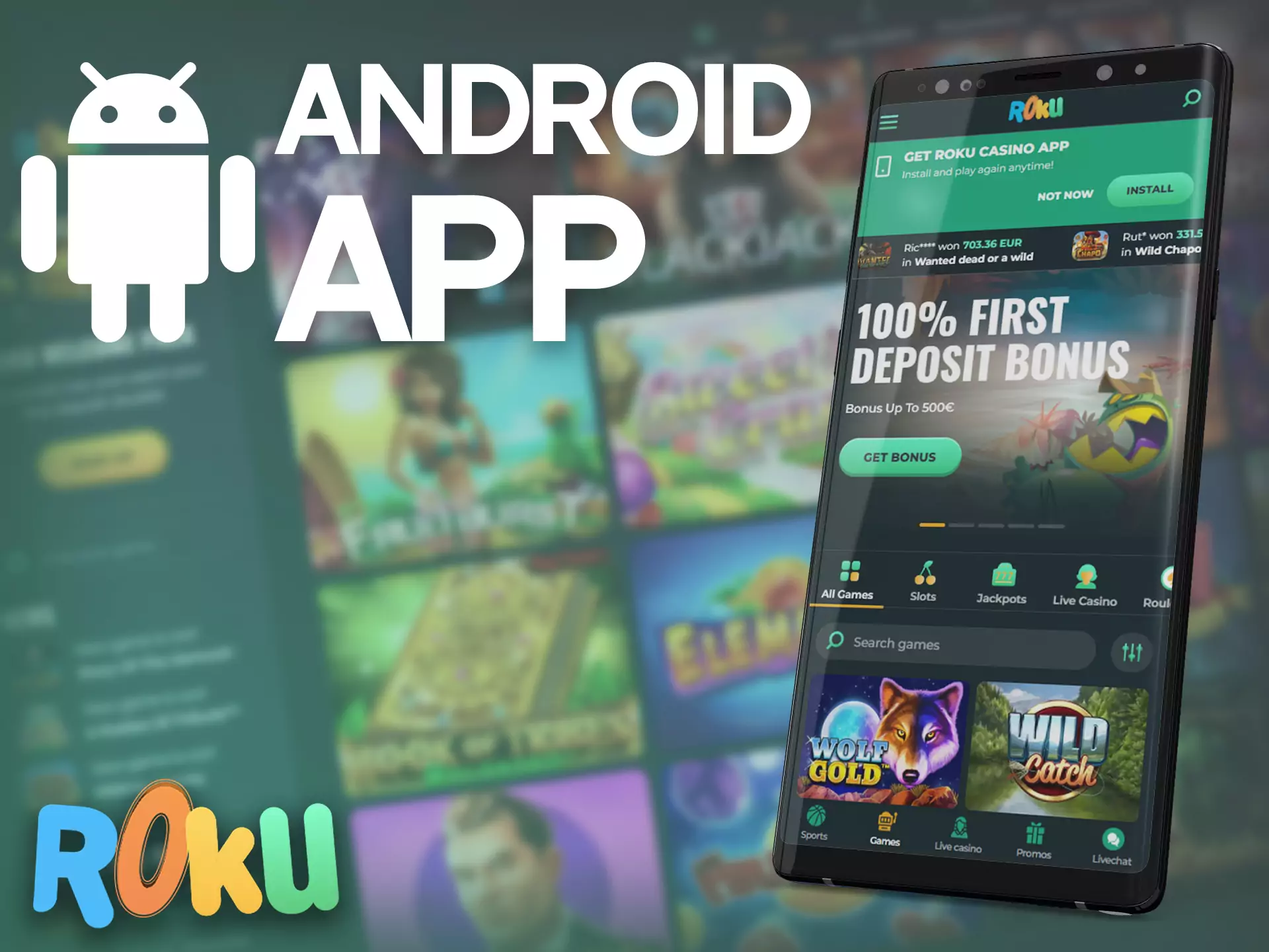 There is the Rokubet mobile app for Android devices.