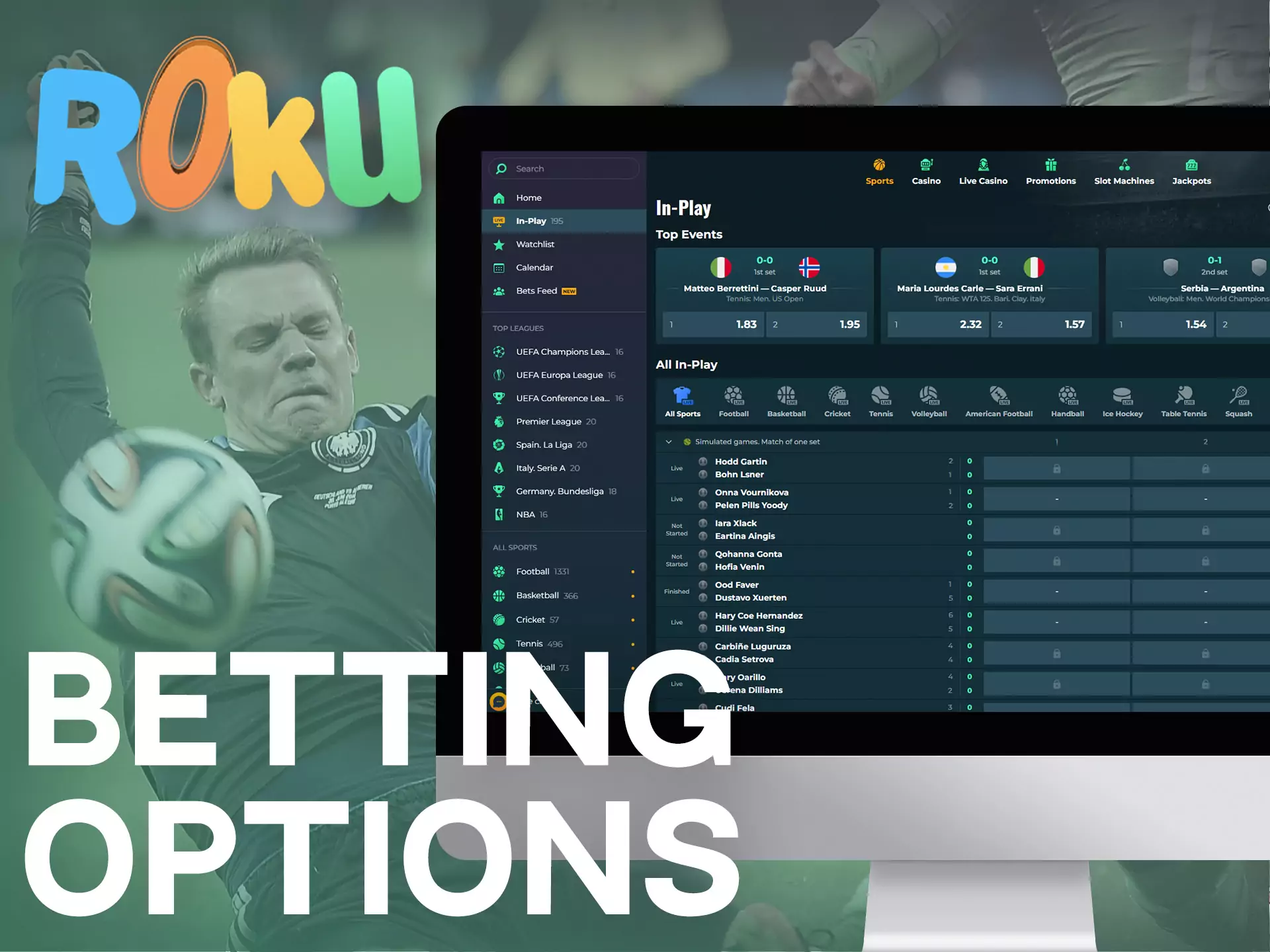 On the Rokubet website, you can choose between different betting options.