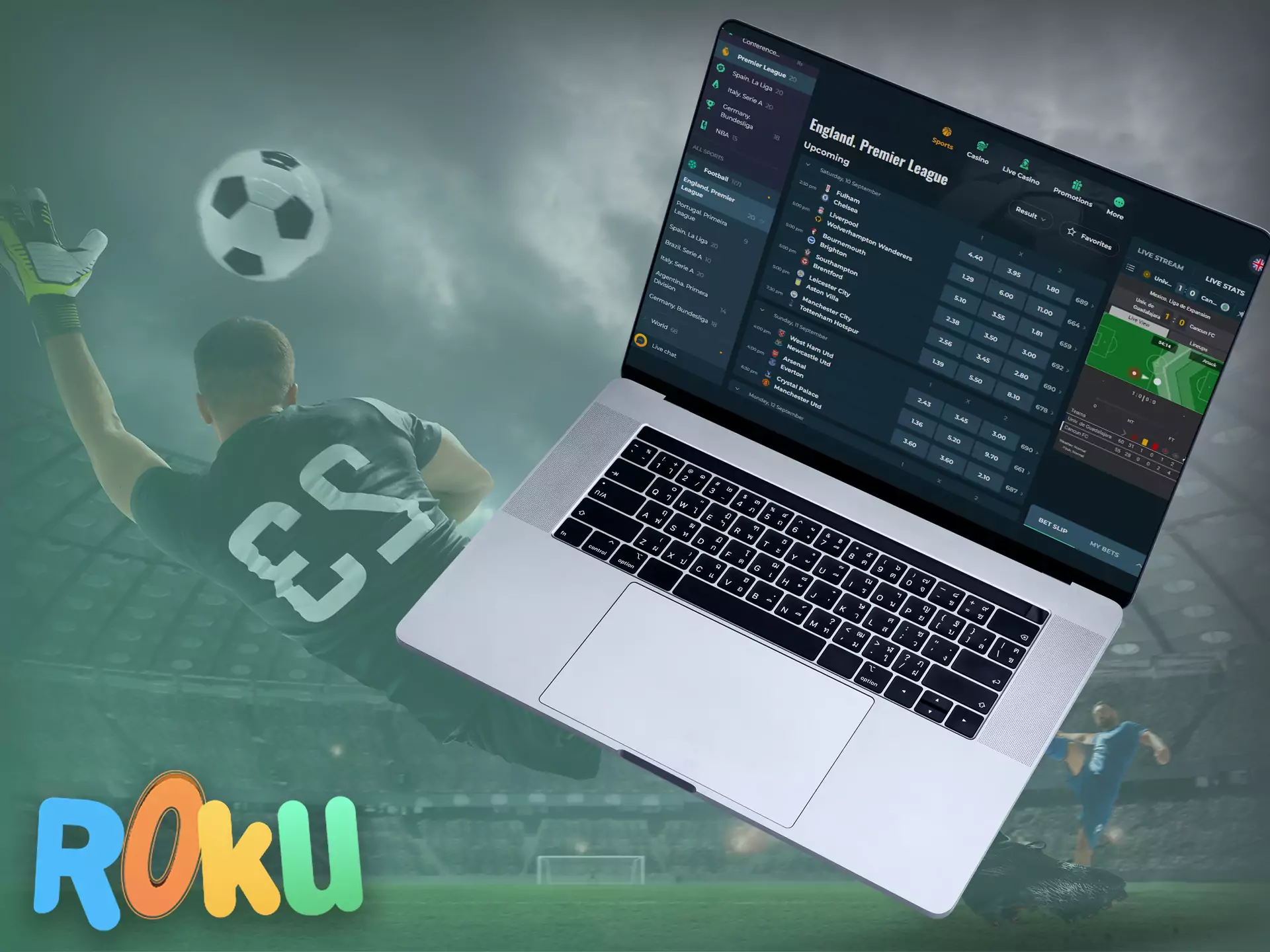 Among sports events on Rokubet, there are lots of football matches as well.