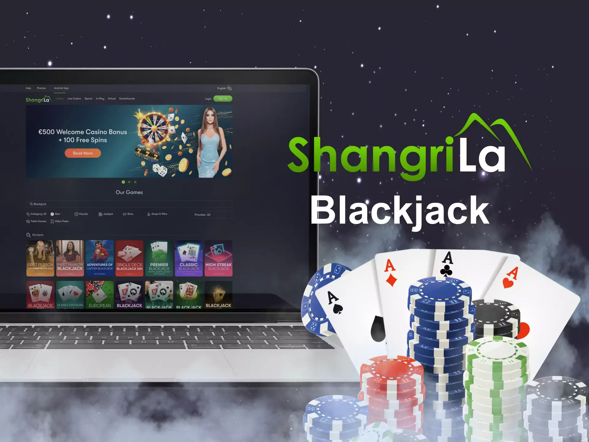 Blackjack is a card game that Shangri La online casino also provides for users.