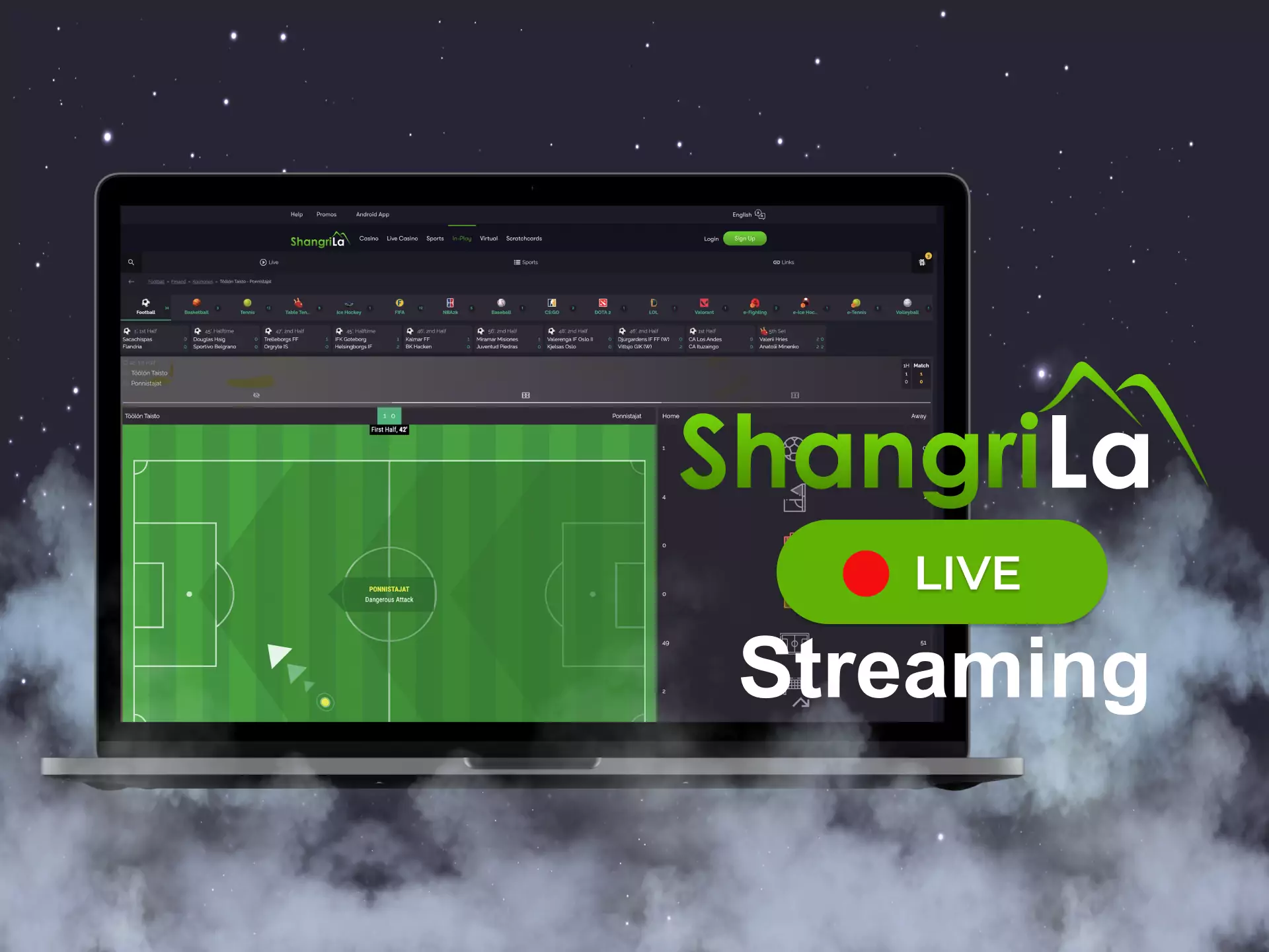 Follow matches on the Shangri La website.