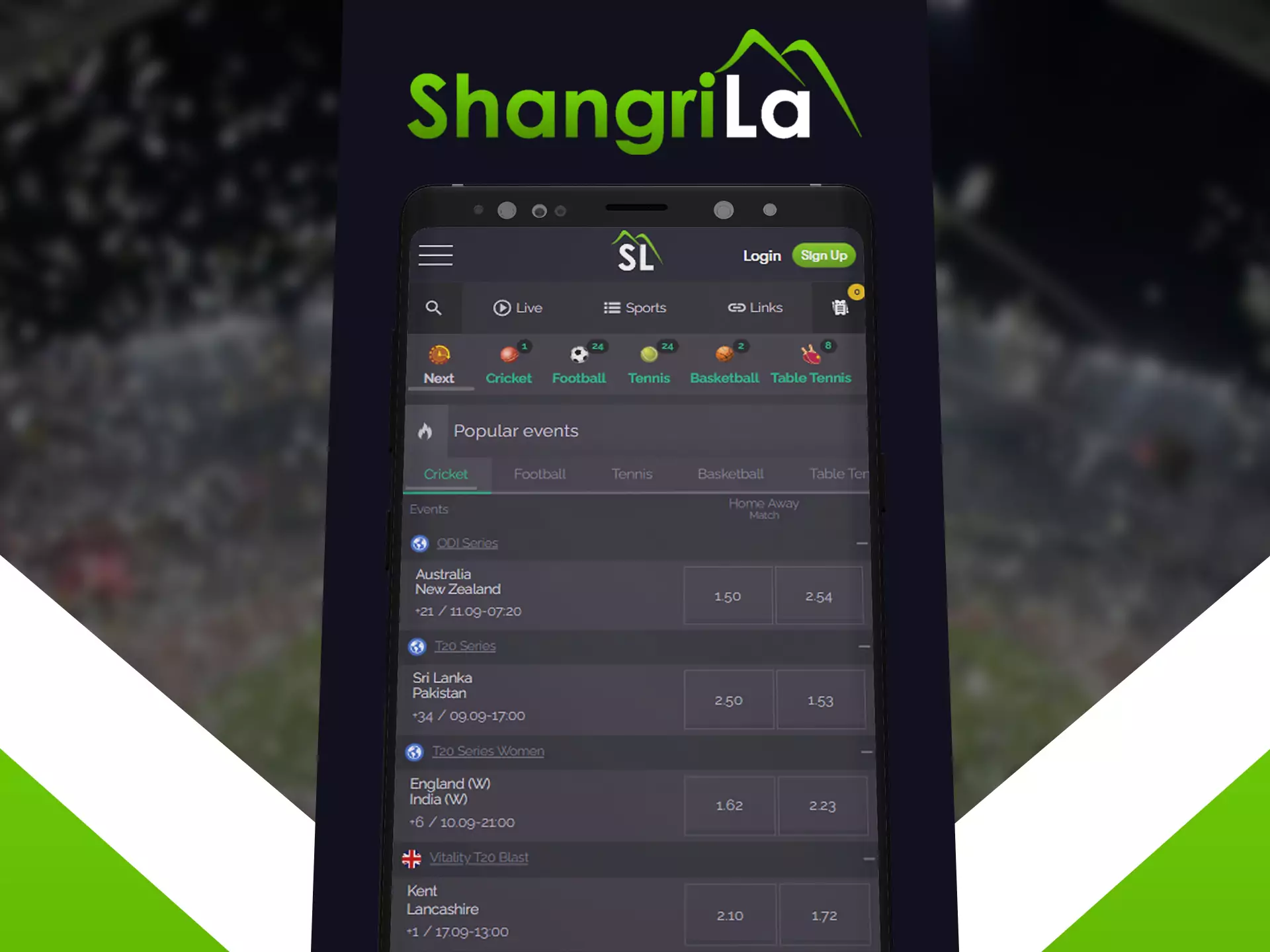 Learn and use all of the betting possibilities of Shangri La app.