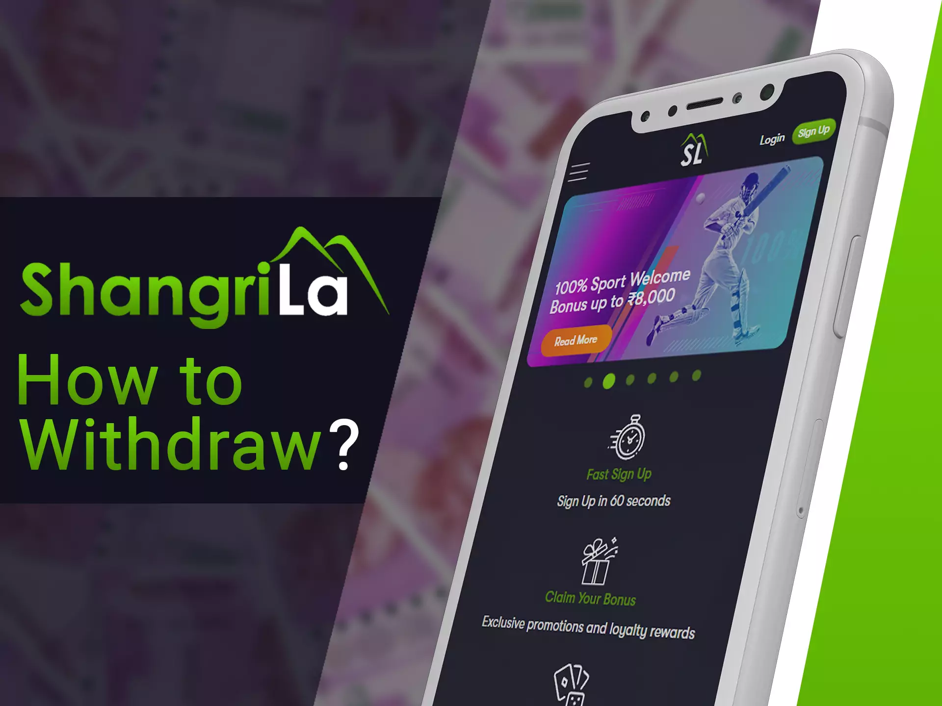 Fast withdrawal using the Shangri La app is guaranteed.