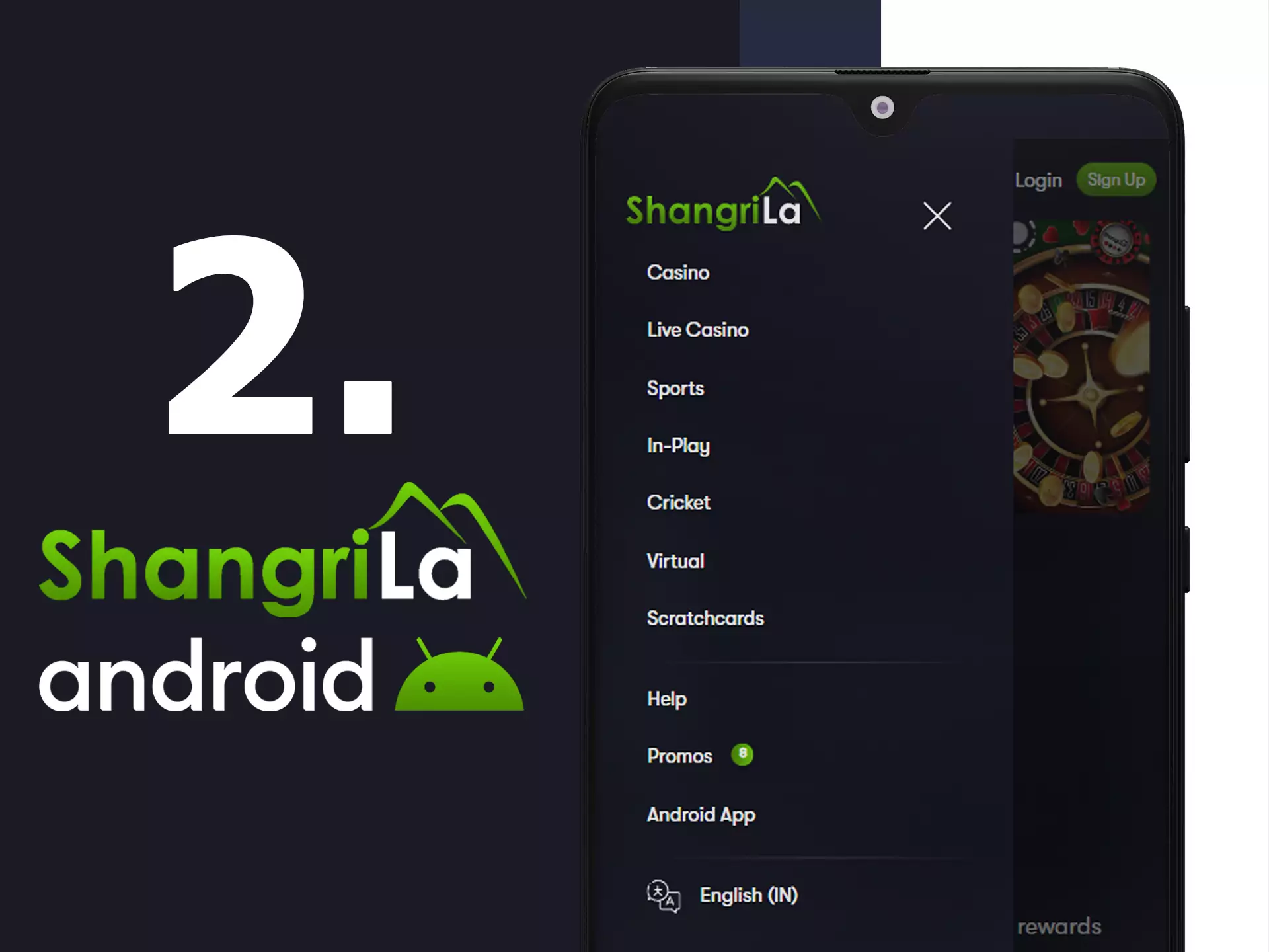 Open the menu of the Shangri La website.