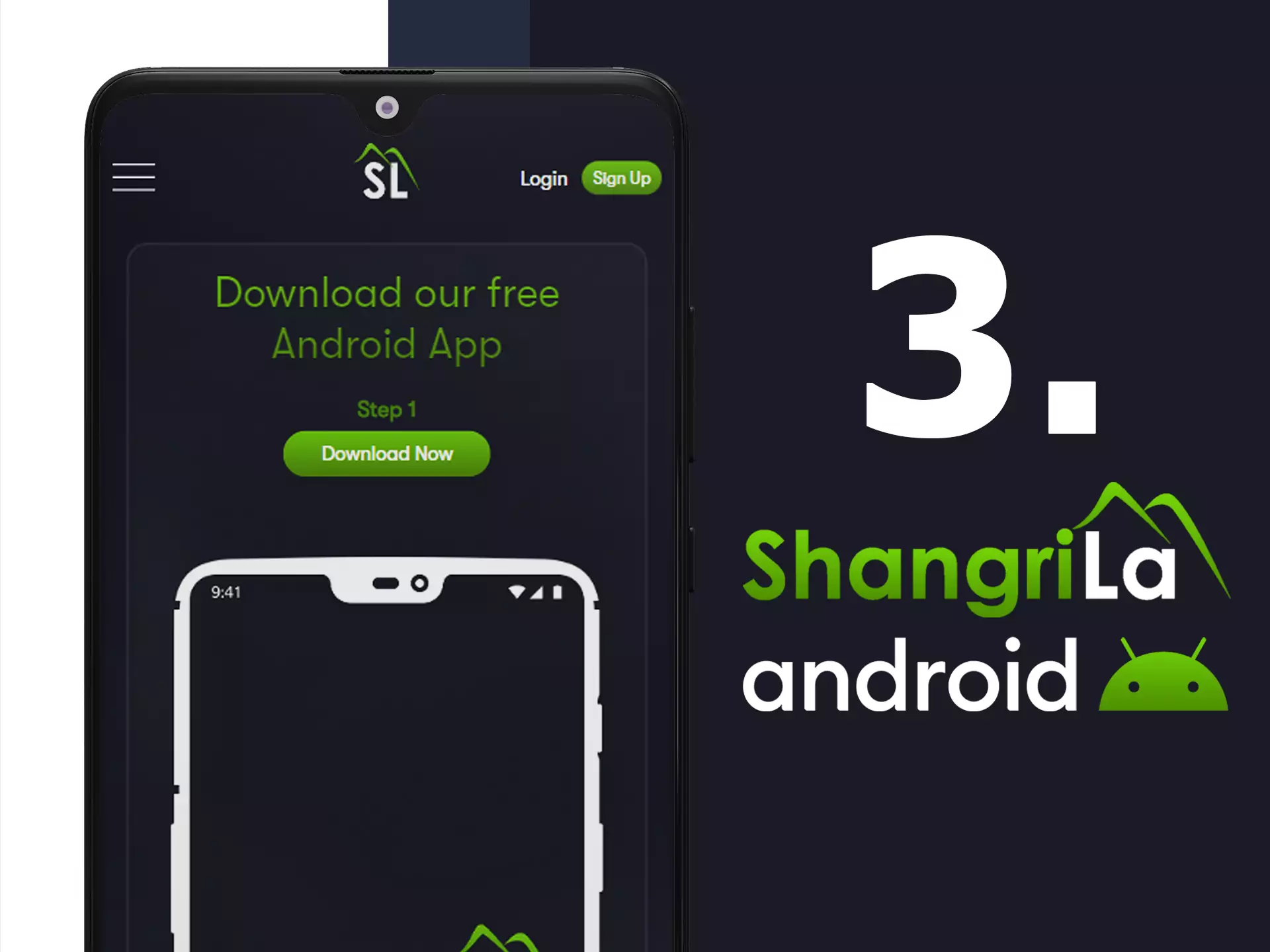 Enter the app download page of the Shangri La website.