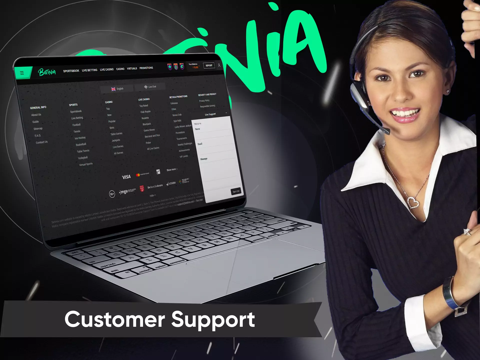 You can always ask customer support on the Betinia website.