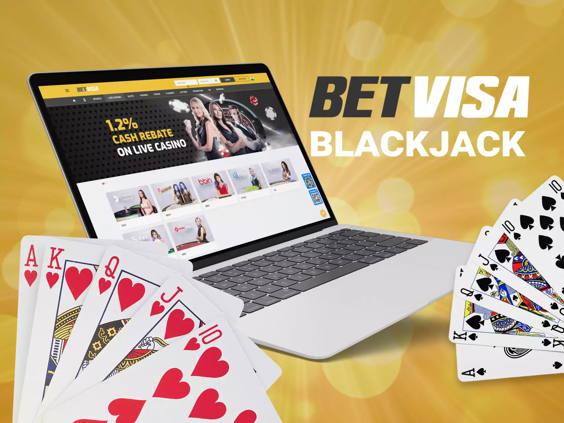 Blackjack is also provided in the Betvisa Casino.