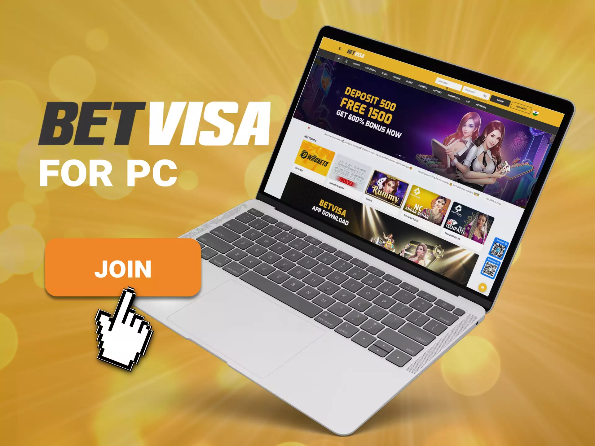 There is no PC client of Betvisa, but you can use the browser version.