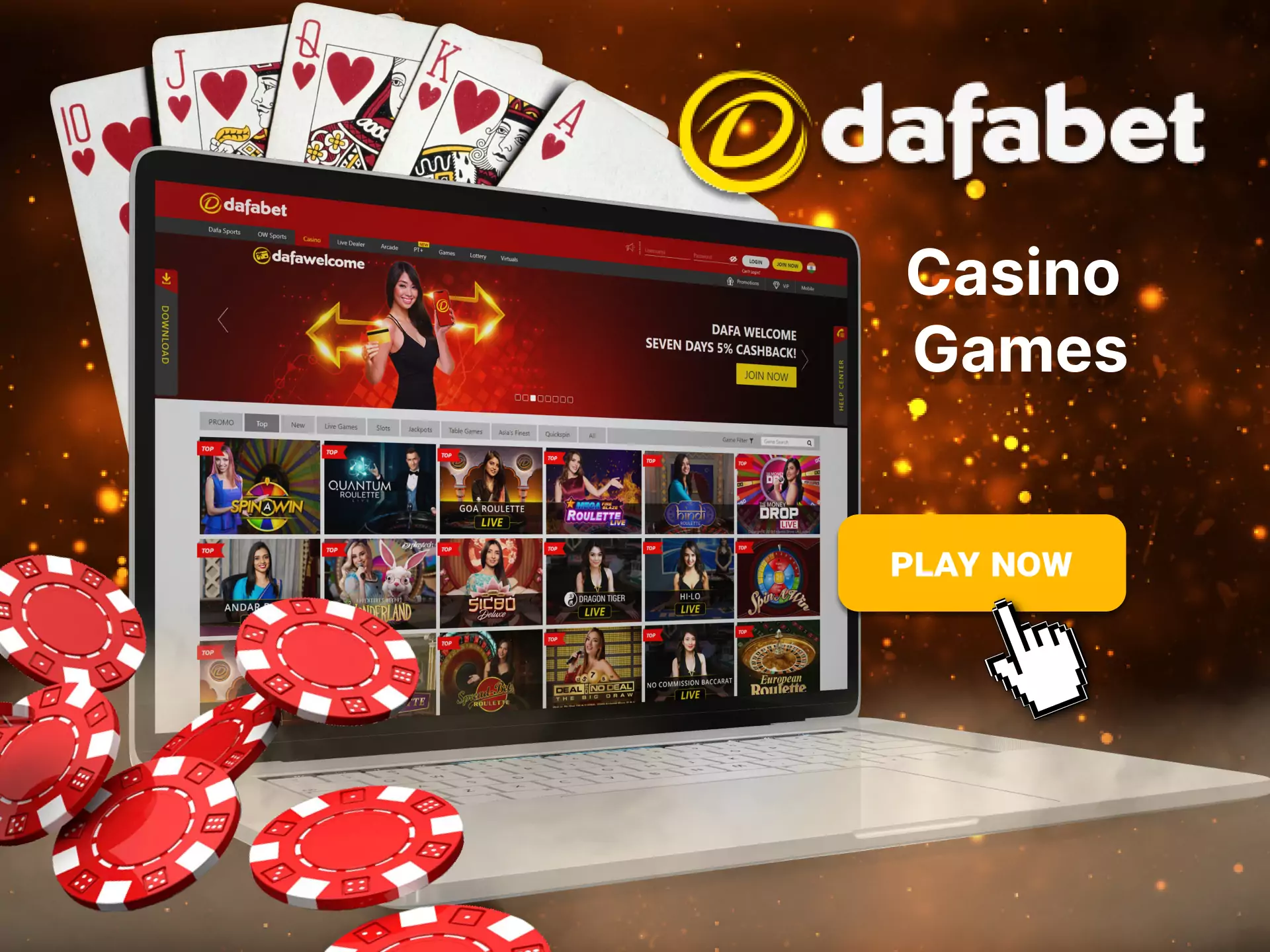 Dafabet has casino games for every taste, find your favorite.