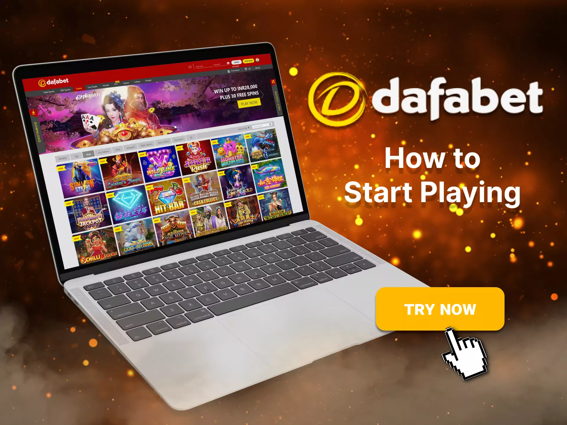 Use the instructions to make your first bet in Dafabet.