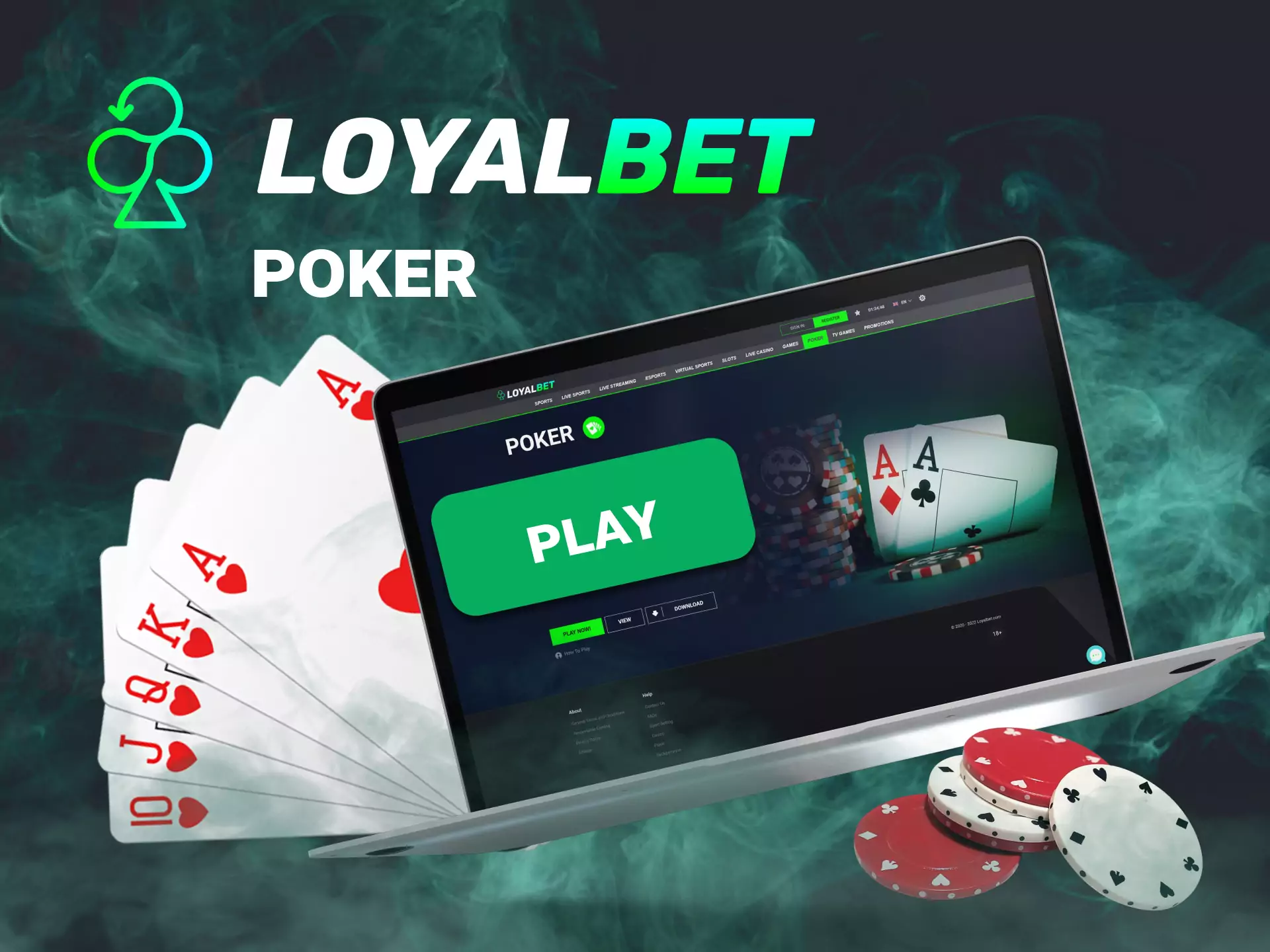 In the Loyalbet Live Casino, you can play poker with live users.