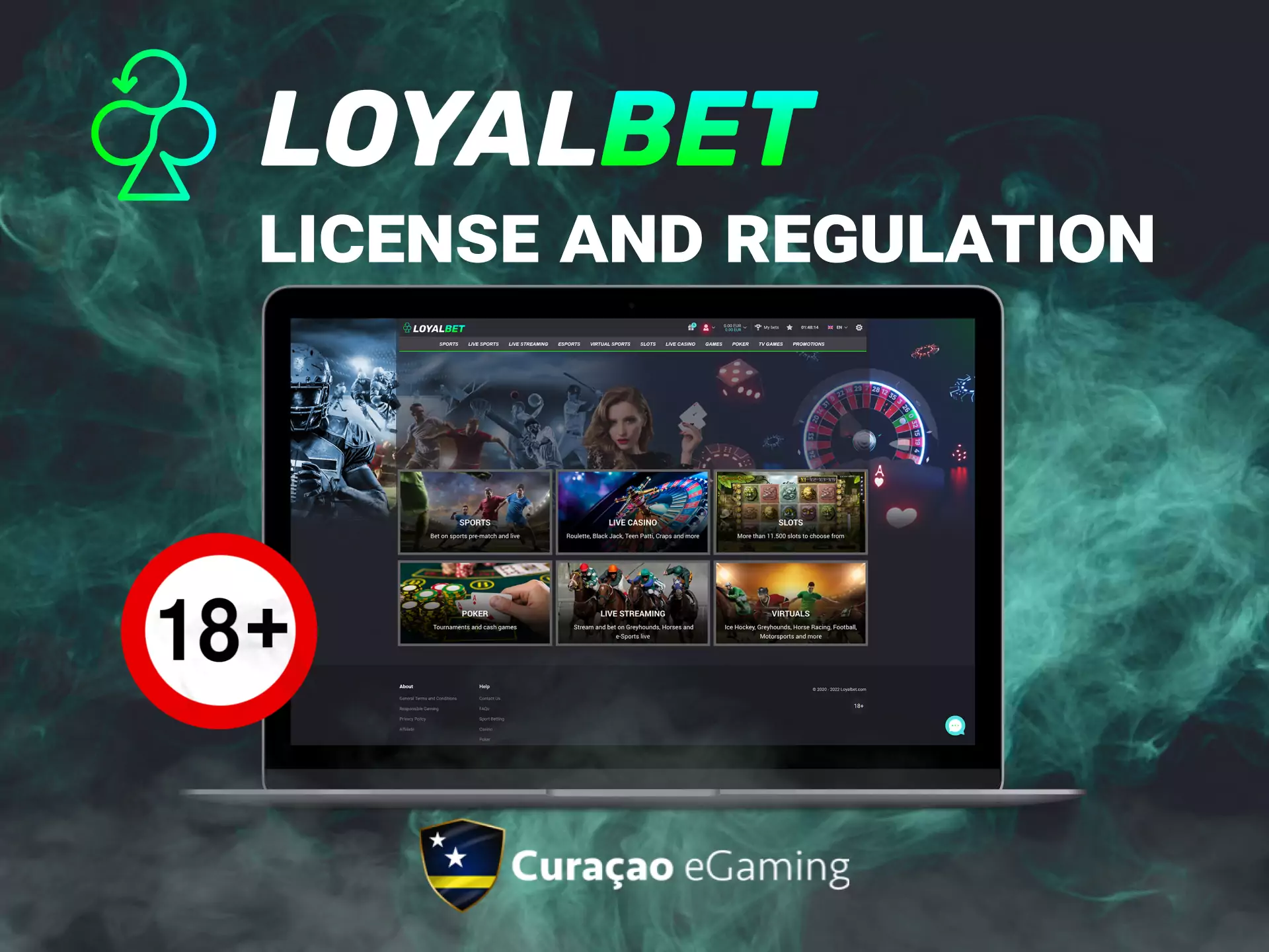 Loyalbet provides betting and casino entertainment under the Curacao Egaming license.