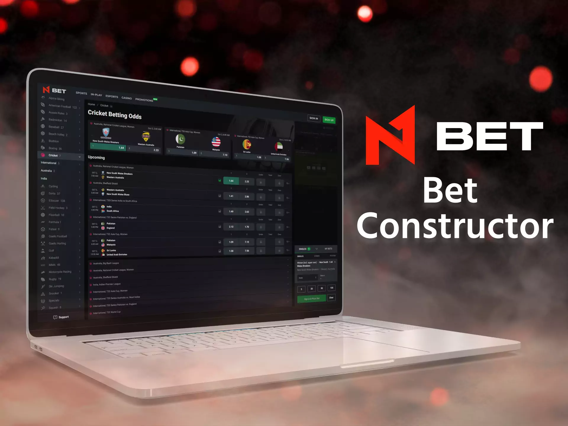 Use the bet constructor from N1Bet.