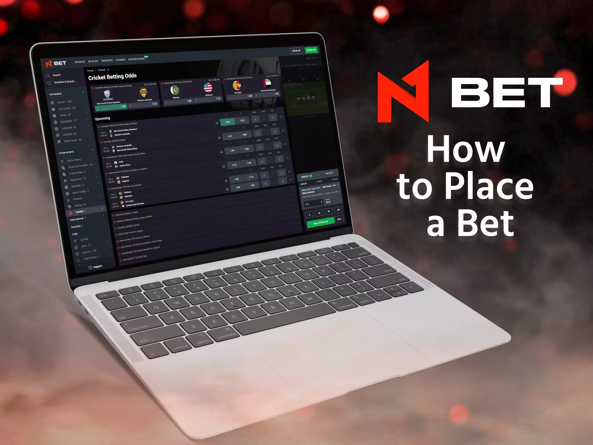 Use this instruction and place your bet in N1Bet.