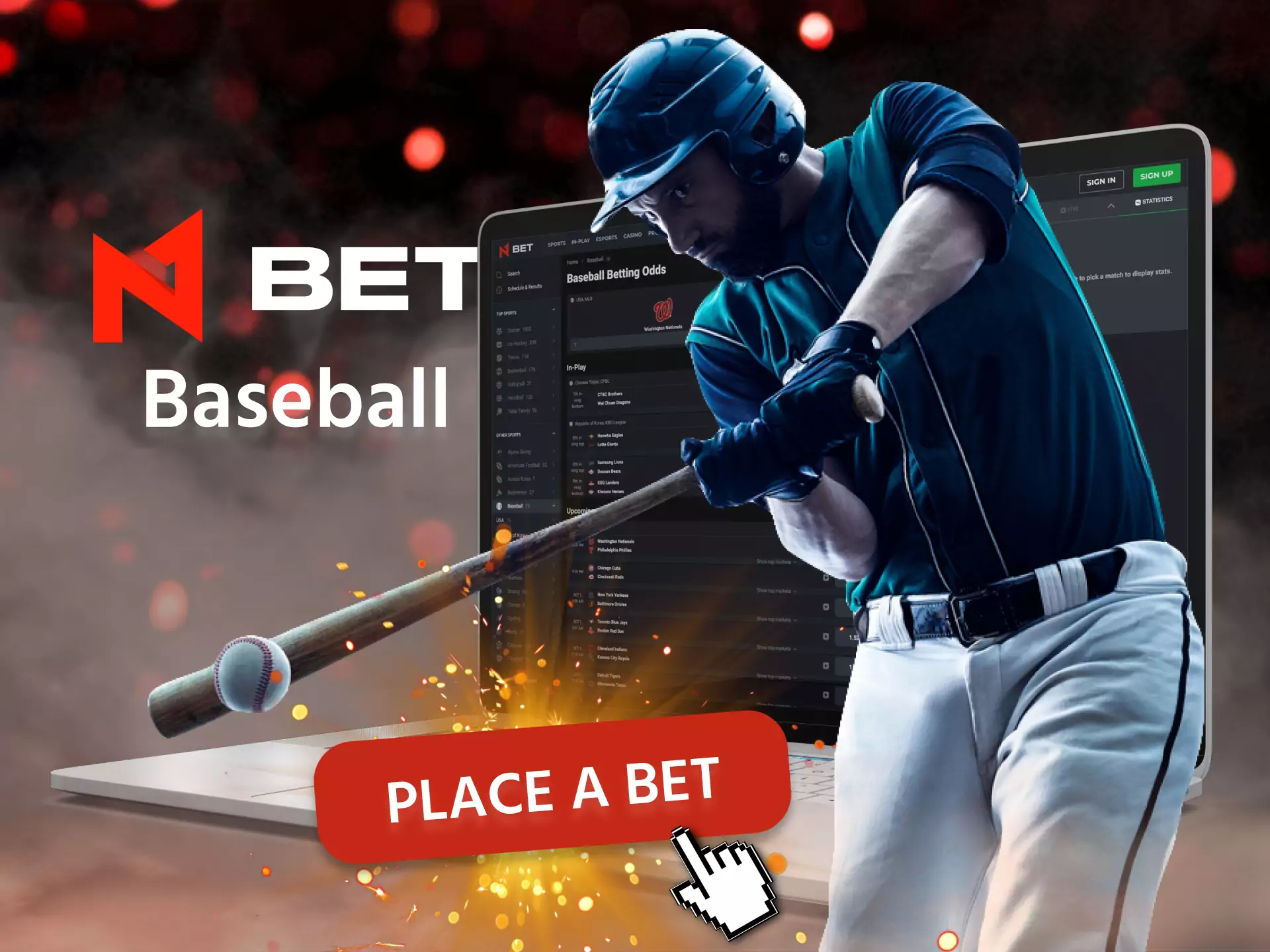 Place bets on baseball in N1Bet.