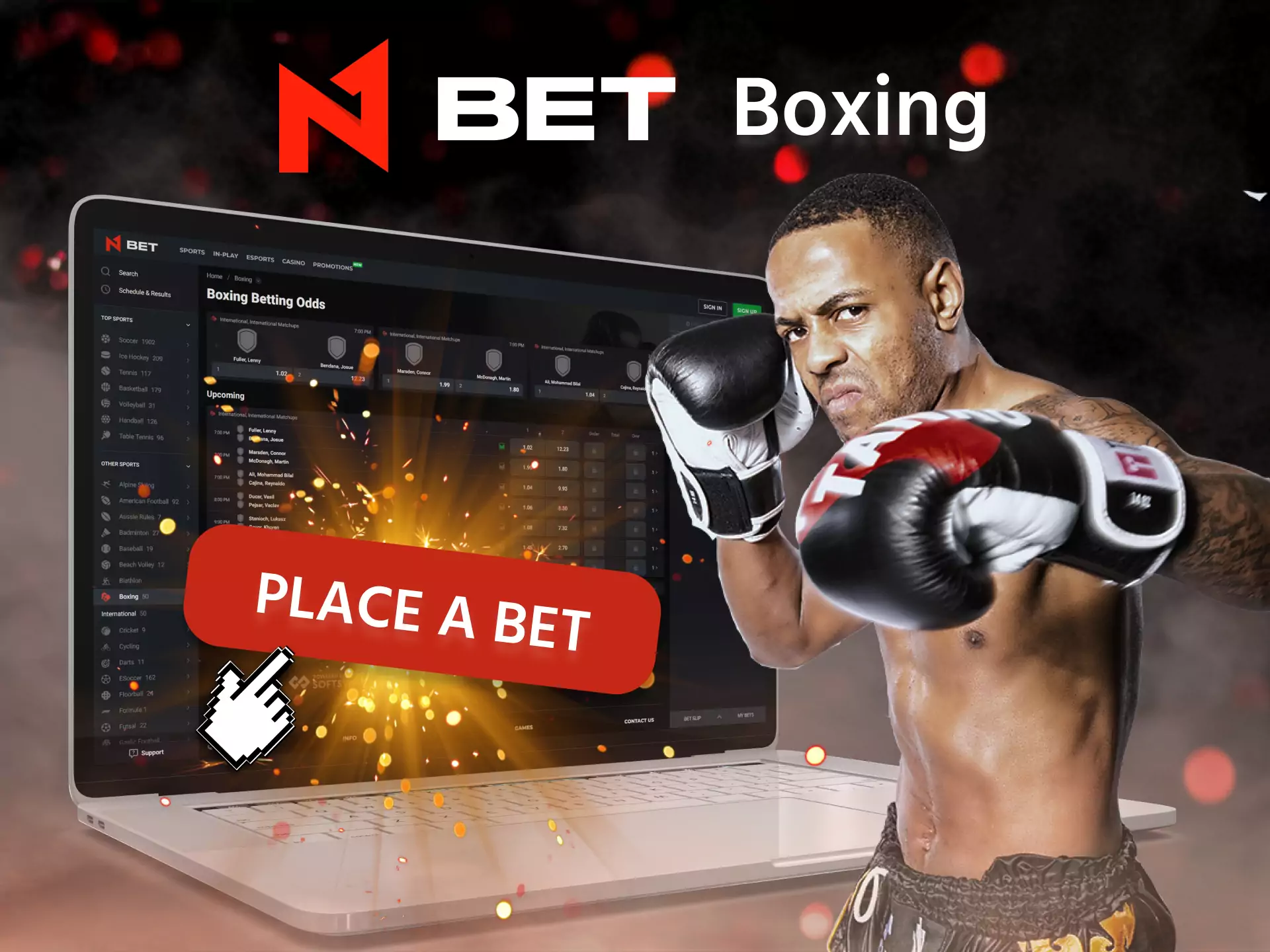 Place bets on boxing in N1Bet.