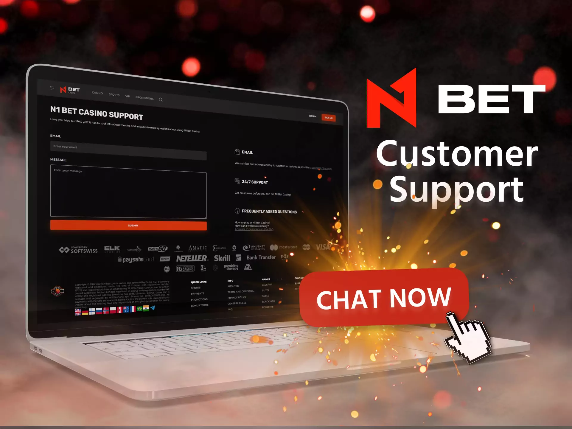 N1Bet user support is always ready to answer your questions and help.