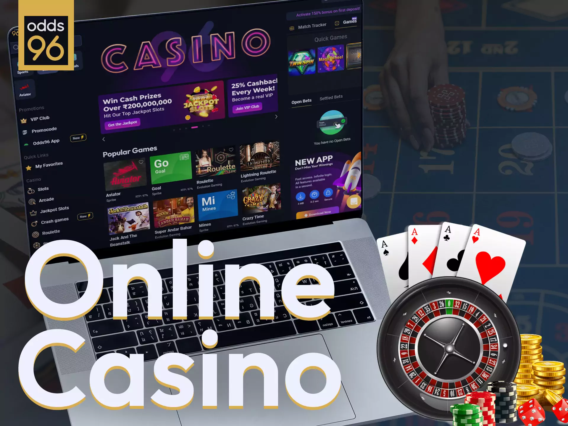 Try betting at Odds96 online casino.