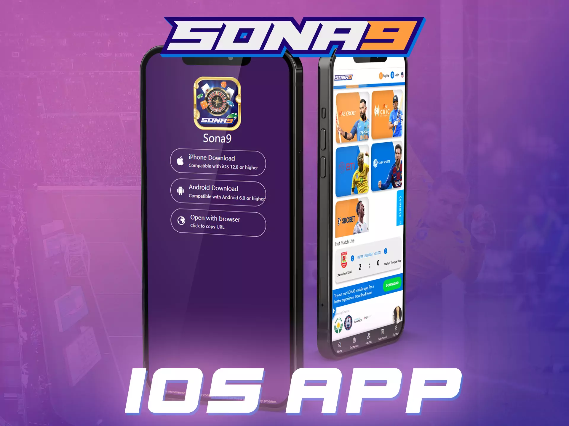 From iOS devices, you can also bet using the Sona9 app.