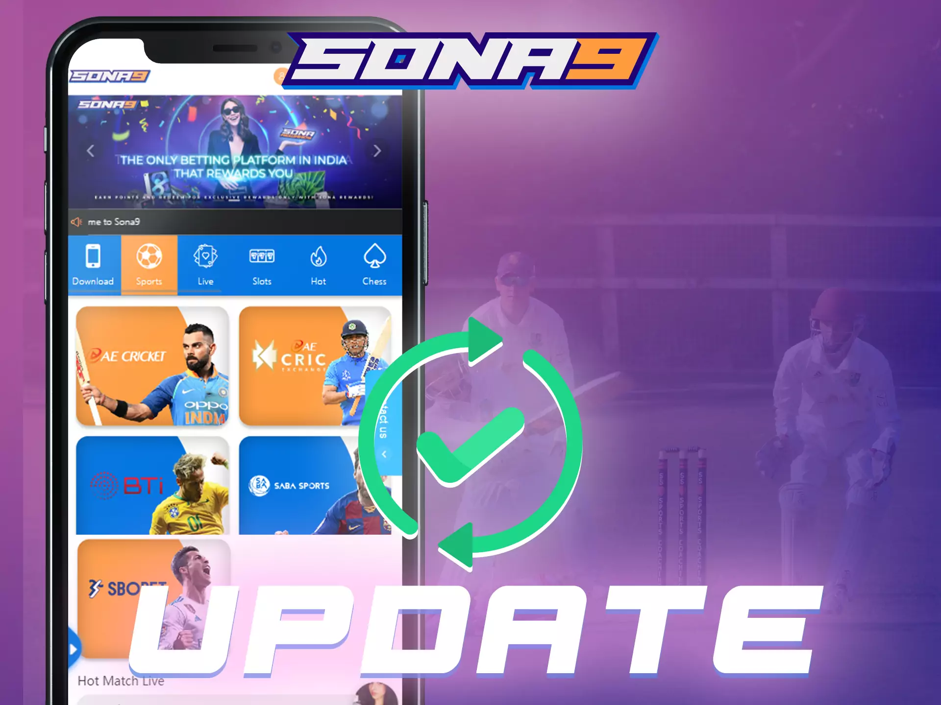 We recommend updating the Sona9 app regularly to get all the newest features on time.