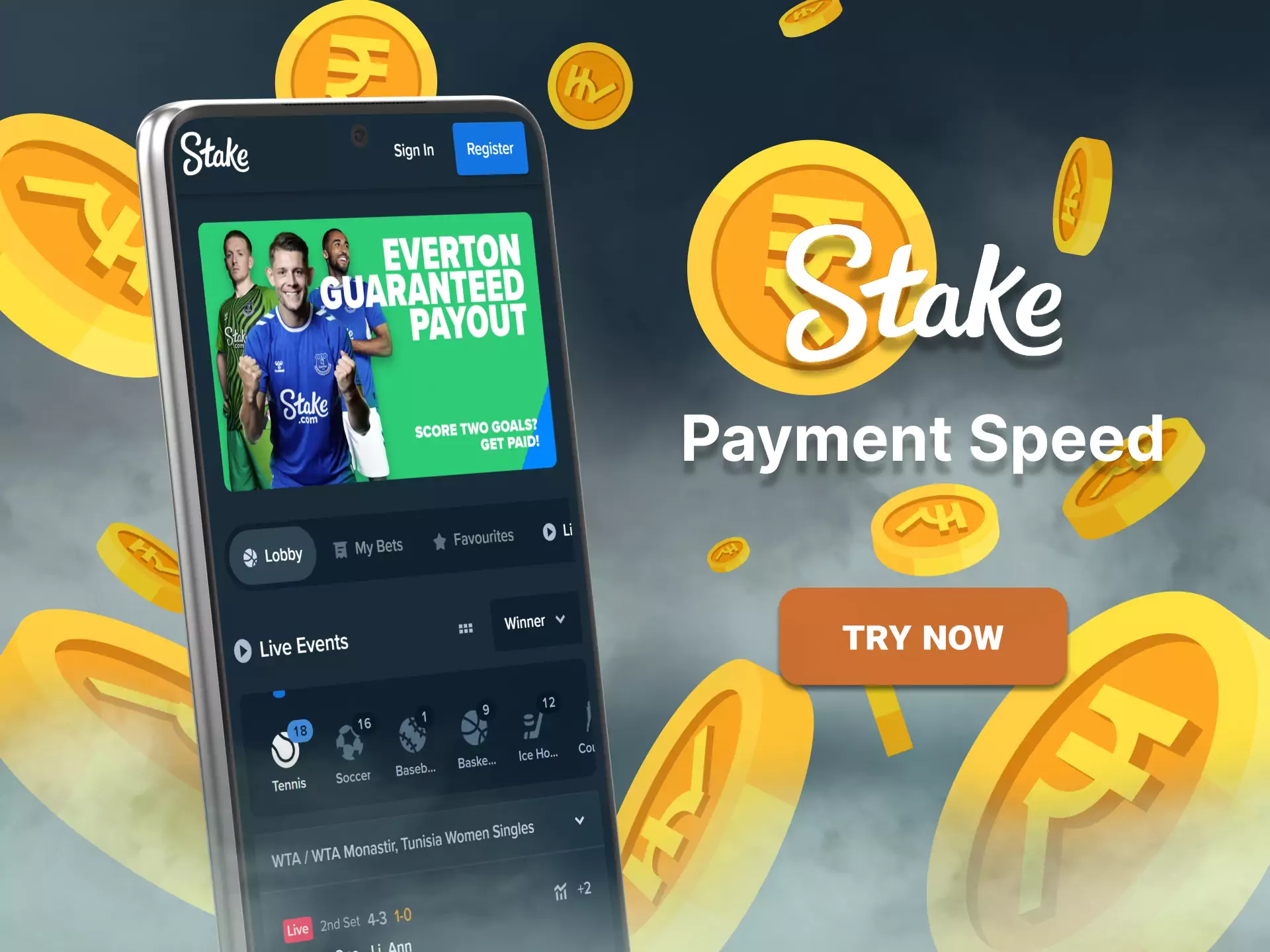 Get payouts Stake.com quick and easy.