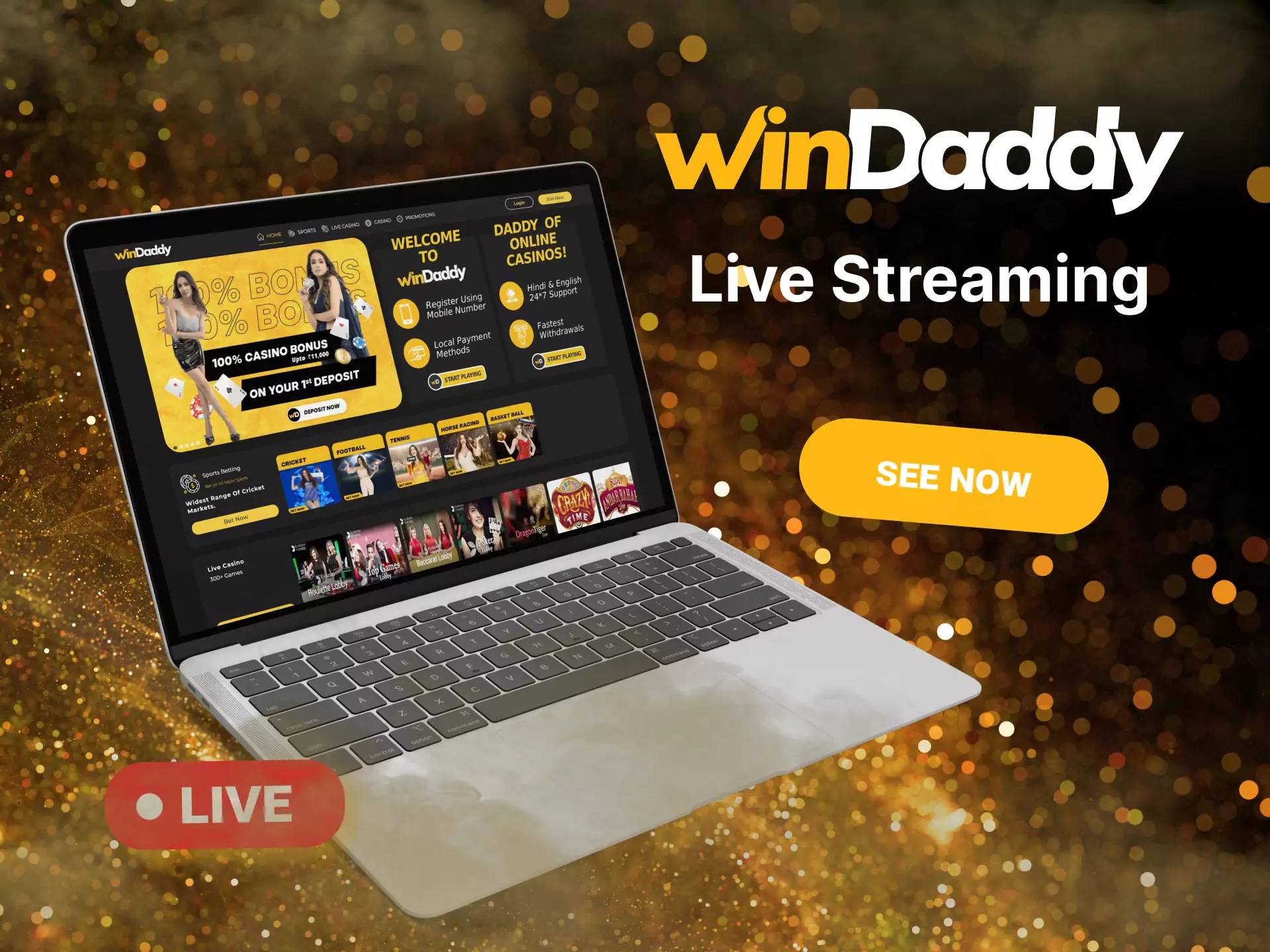 Watch live streaming for any sport on Windaddy.