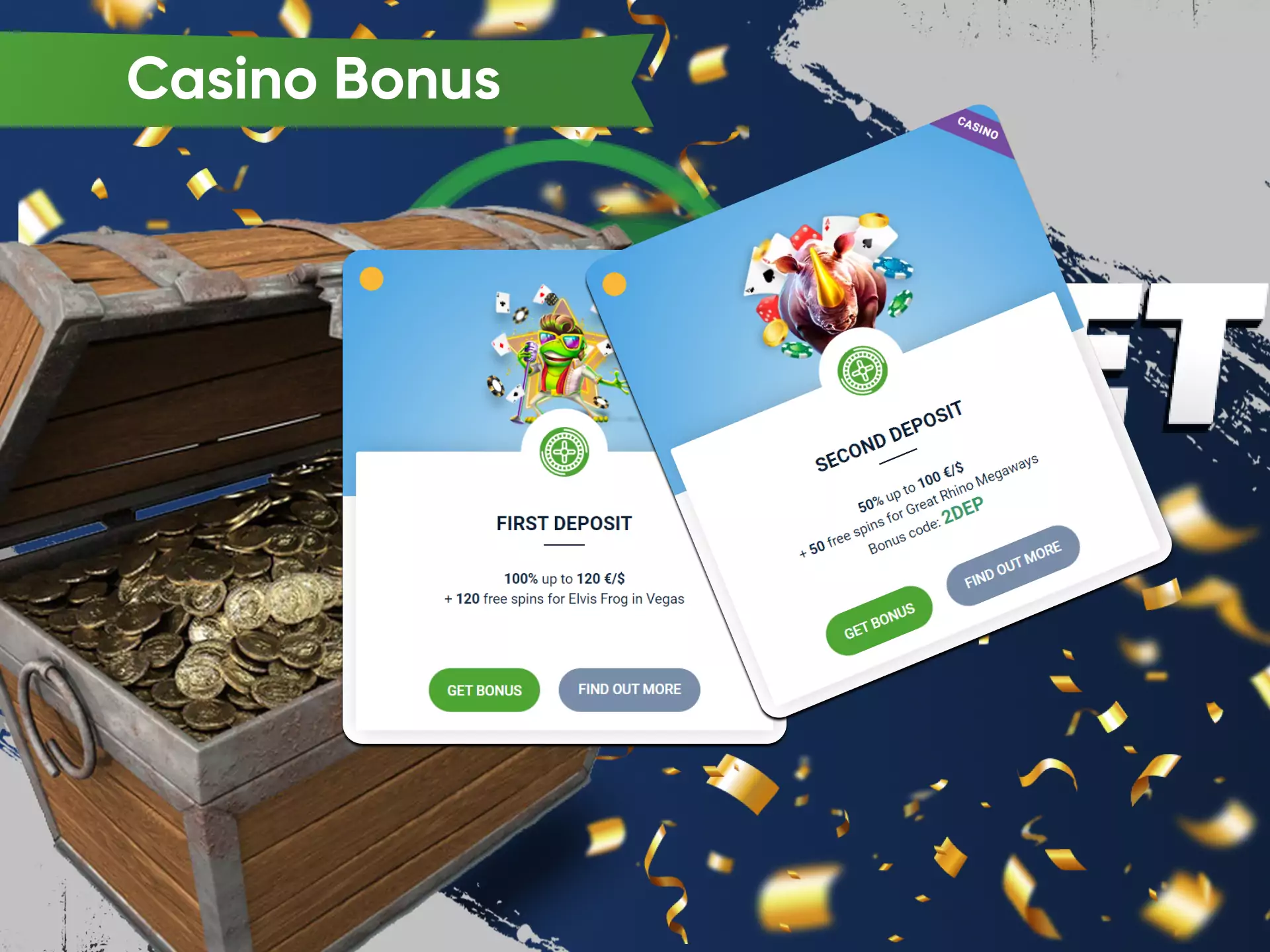 For playing casino games on 20bet, use the welcome offer from the bookmaker.