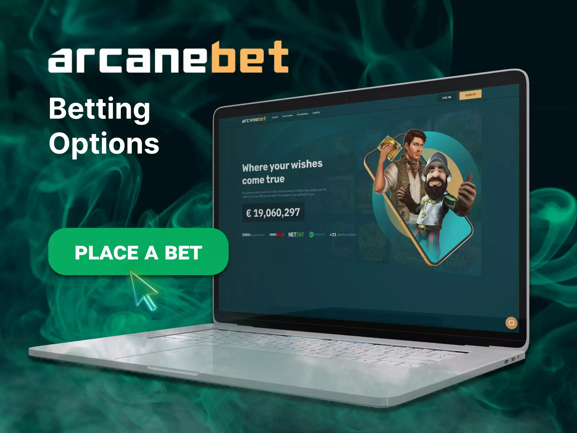 Try different sports betting options in Arcanebet.