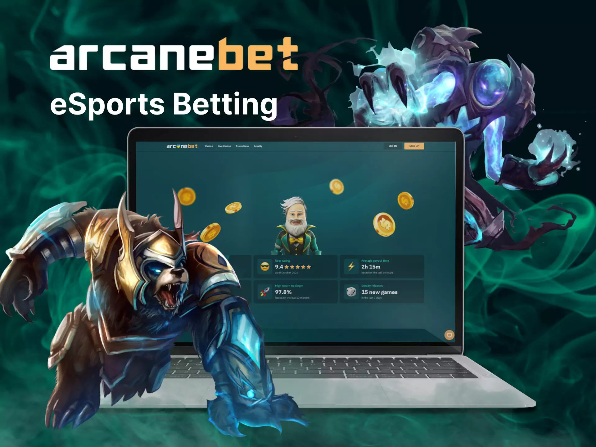 Place bets on esports in Arcanebet.