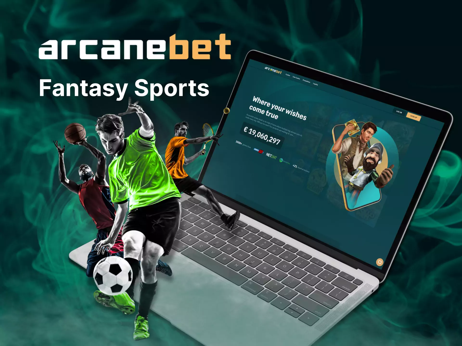 Choose an athlete and place bets, root for him in Arcanebet and win.