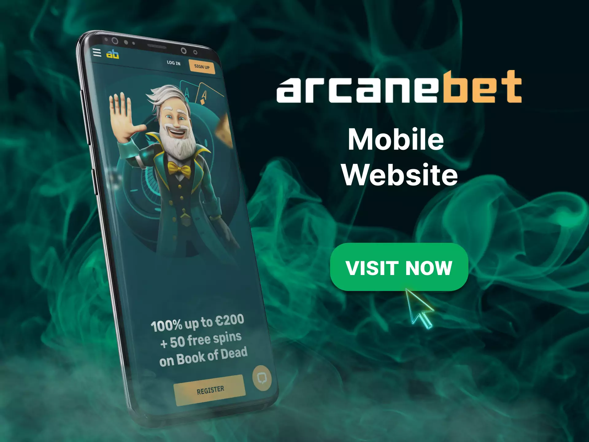 Arcanebet has a convenient mobile website with all the features.